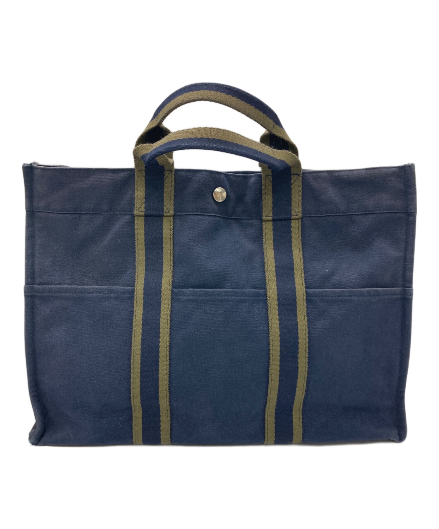 エルメス フールトゥMM トートバッグ ハンドバッグ ネイビー HERMES