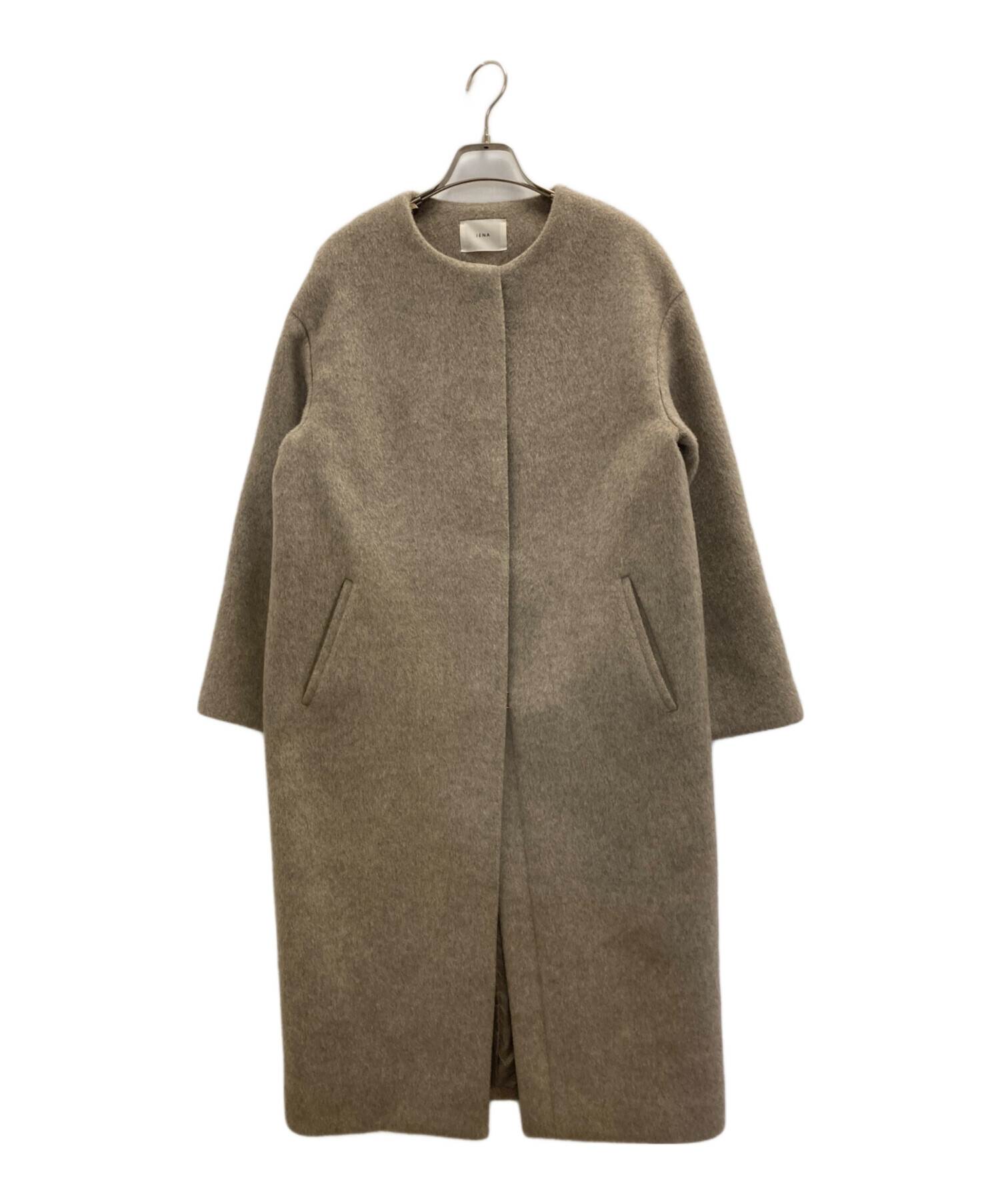 中古・古着通販】IENA (イエナ) ラムウールノーカラーロングコート