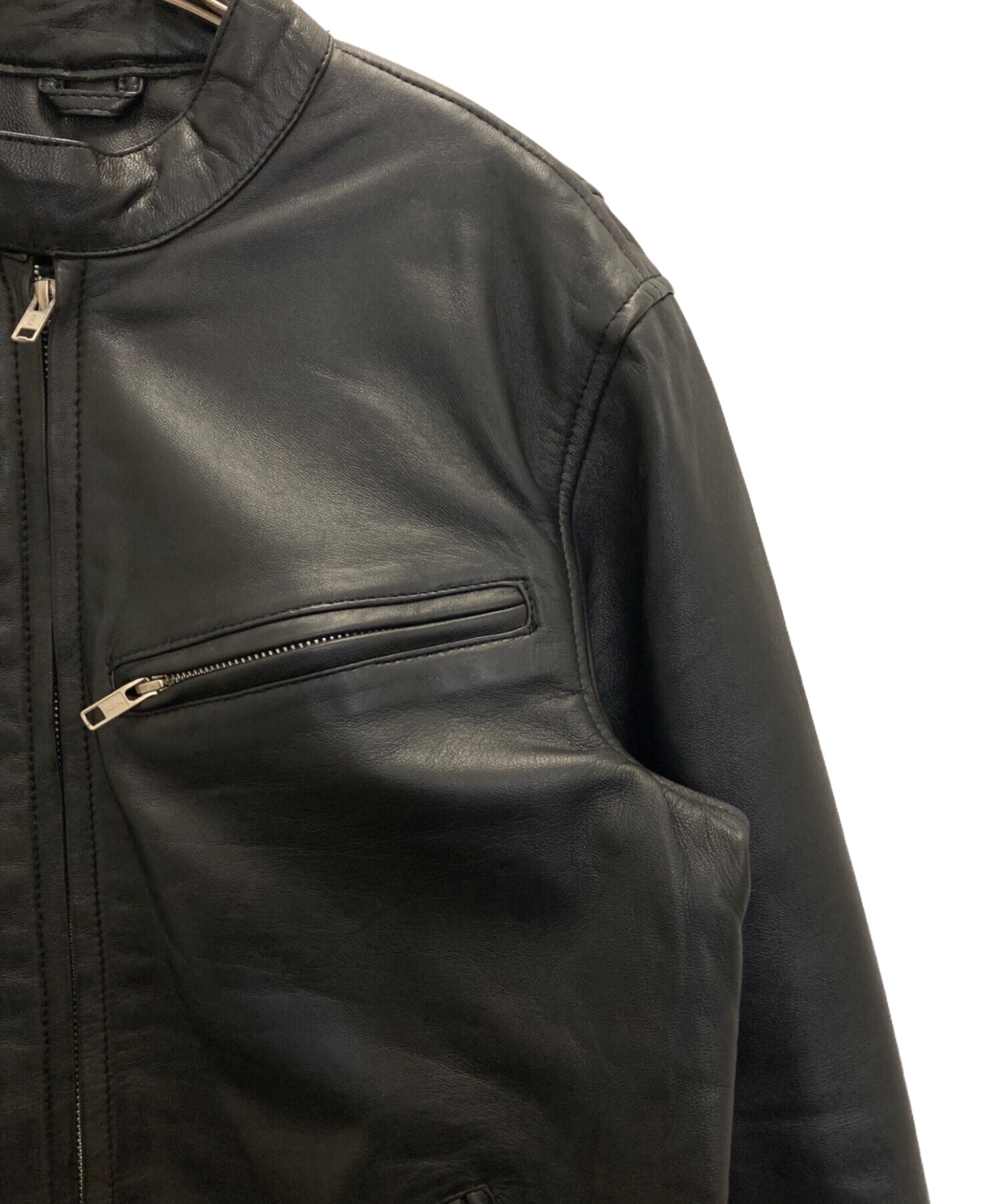 中古・古着通販】RHENIUM (レニウム) ラムレザーシングルライダース