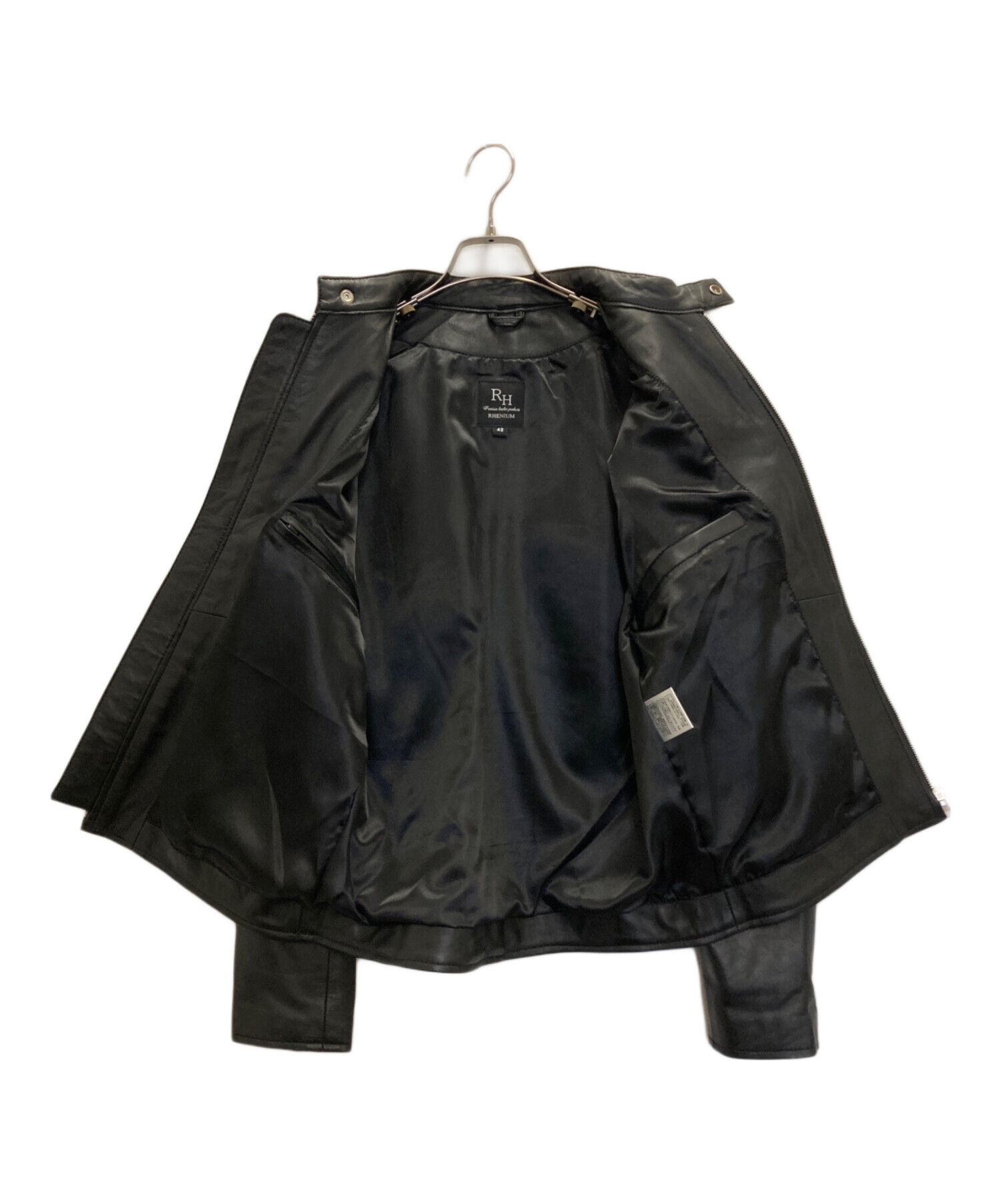 中古・古着通販】RHENIUM (レニウム) ラムレザーシングルライダース