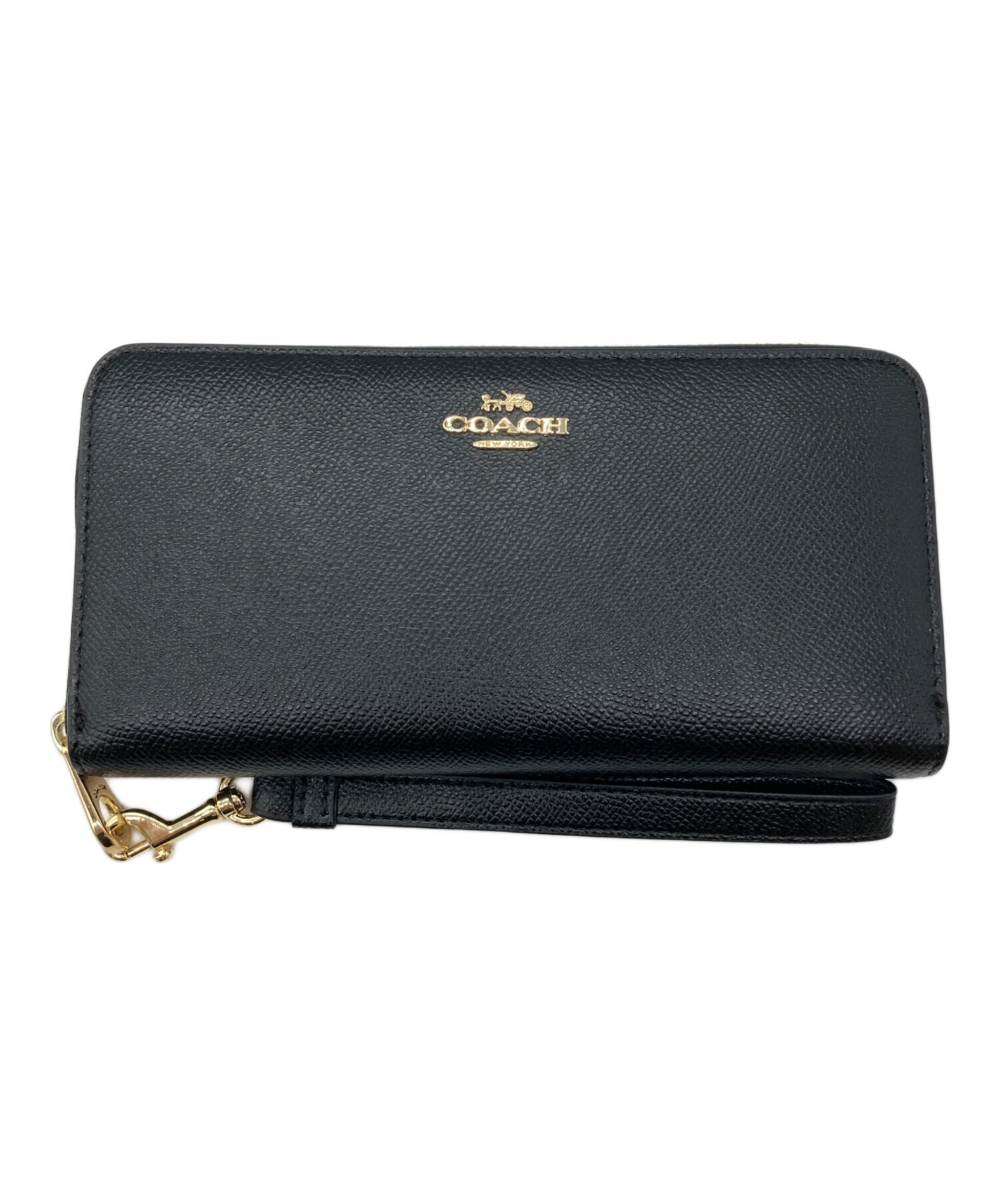 中古・古着通販】COACH (コーチ) クロスグレーン レザー ロング ジップ