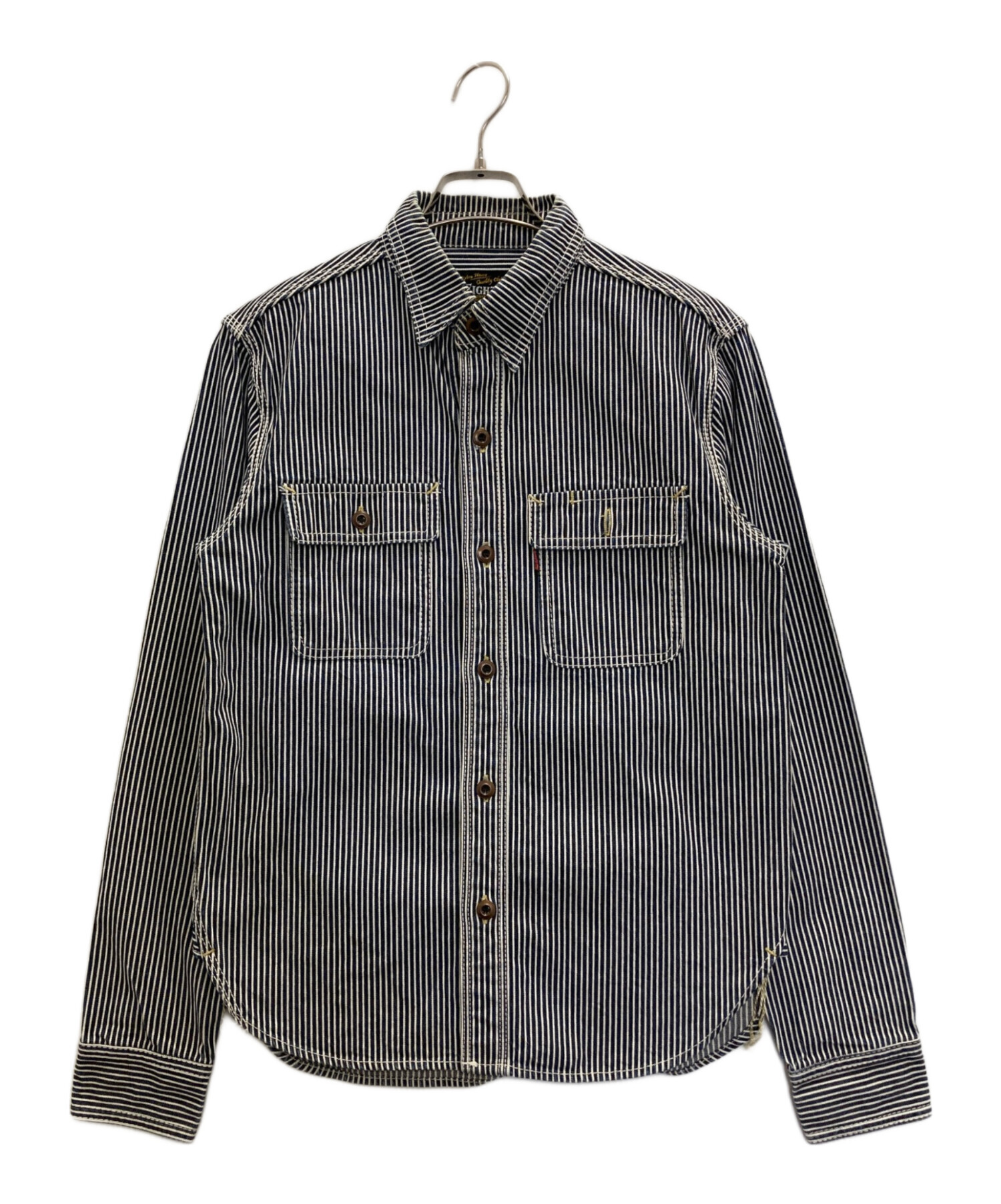 中古・古着通販】EIGHT G (エイトジー) Long Sleeve Hickory Stripe