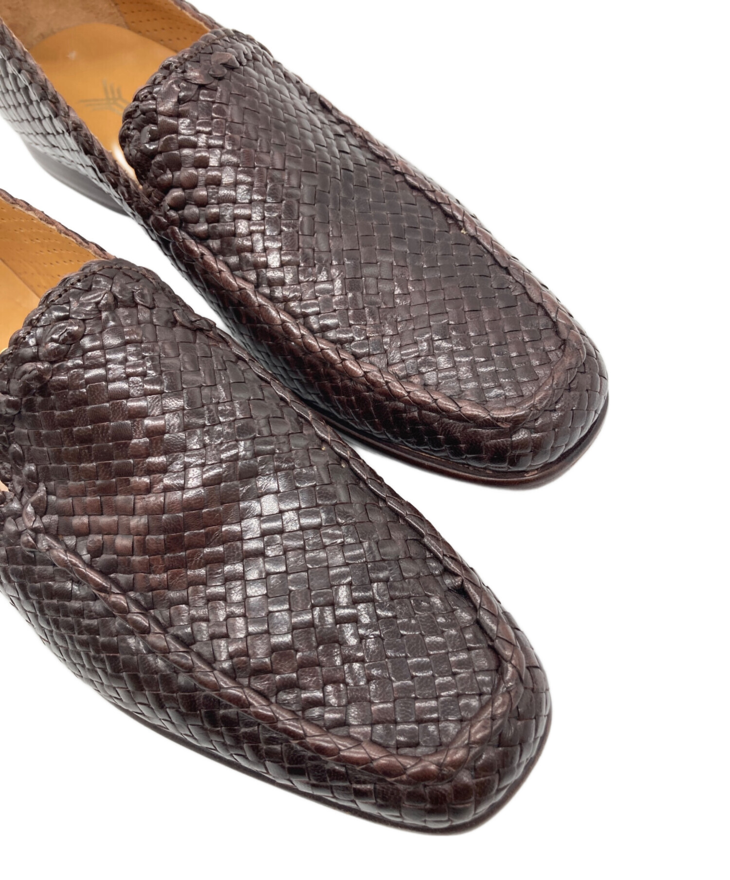 中古・古着通販】YANKO (ヤンコ) イントレチャートローファー ブラウン