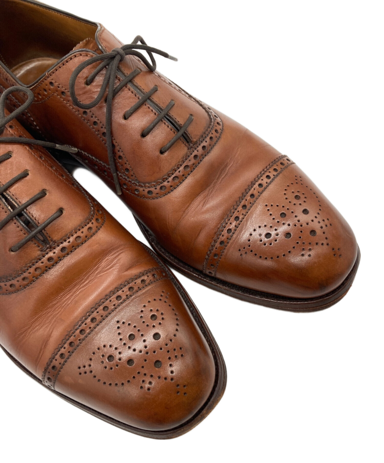 中古・古着通販】LOAKE (ローク) セミブローグシューズ ブラウン