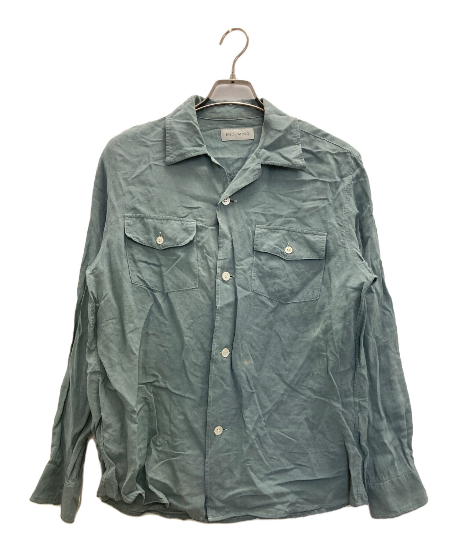 中古・古着通販】ENCOMING (インカミング) Open Collar Shirt ブルー