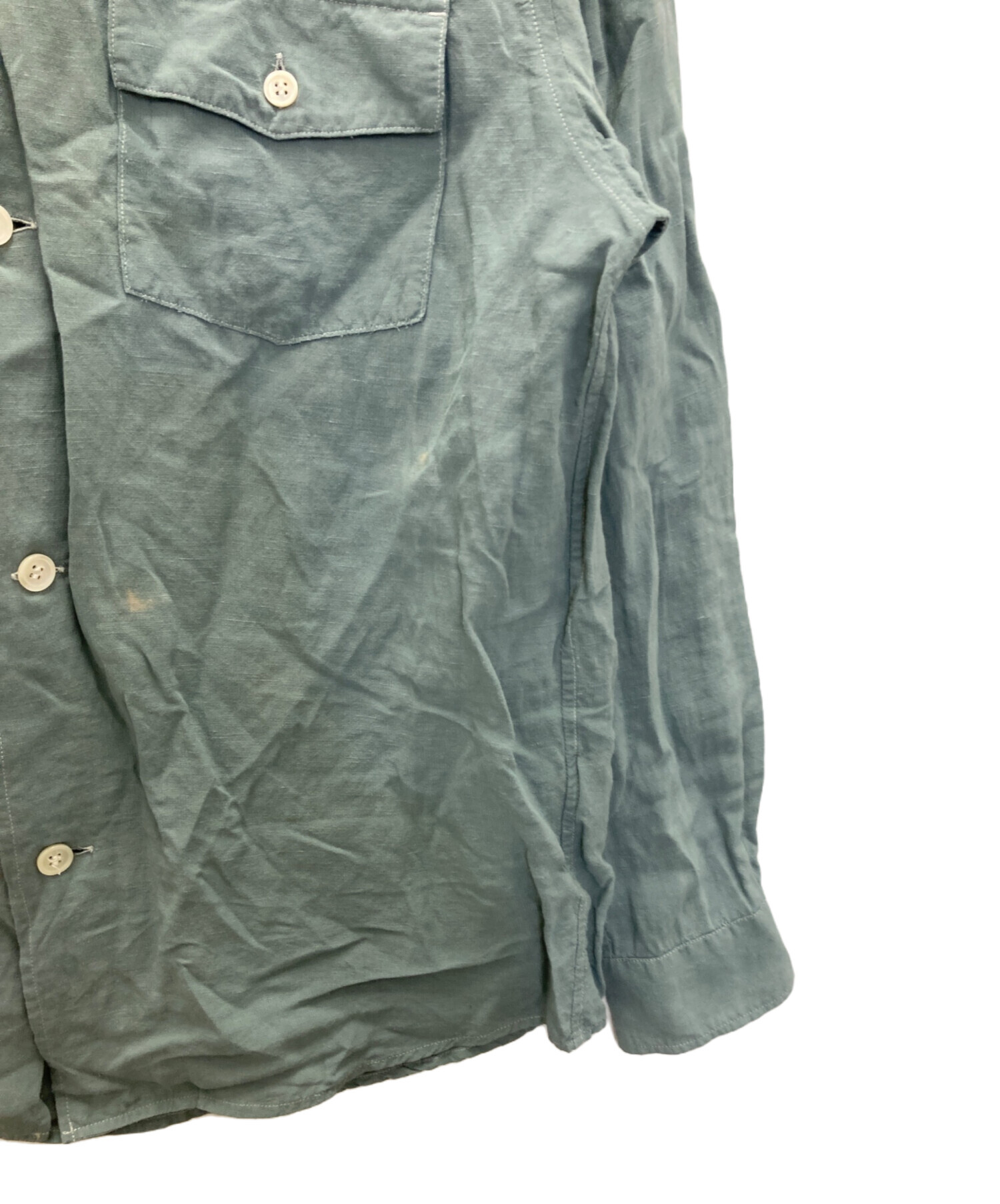 中古・古着通販】ENCOMING (インカミング) Open Collar Shirt ブルー