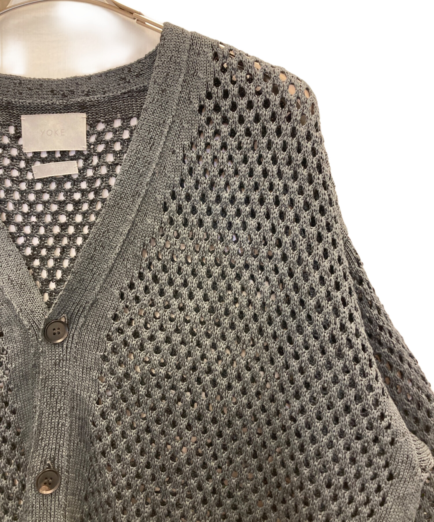 中古・古着通販】YOKE (ヨーク) MESHED KNIT CARDIGAN（メッシュド