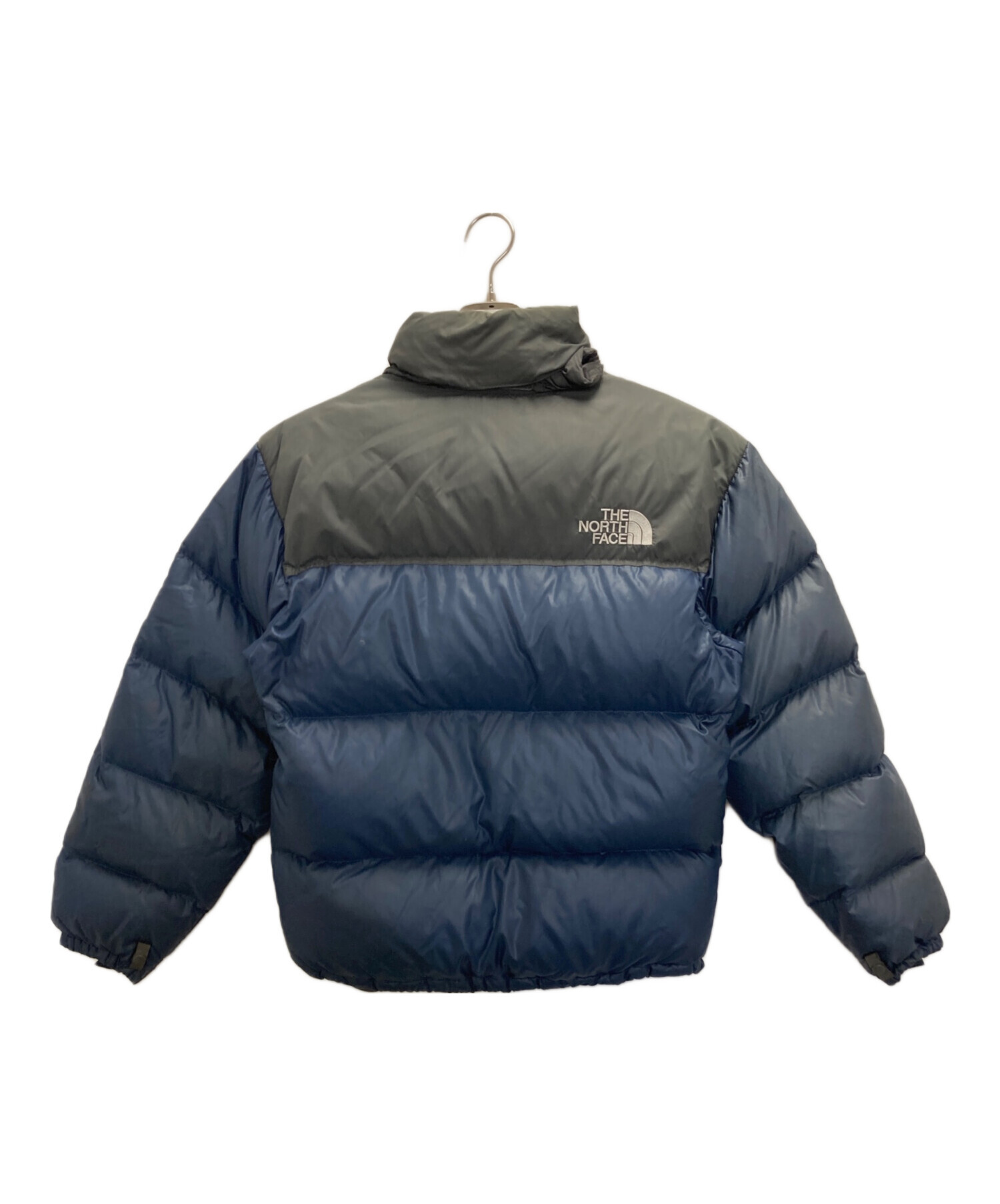 美品!!THE NORTH FACE ヌブシダウンジャケット グレー・ネイビー 中古・古着通販】THE NORTH FACE (ザ ノース フェイス) ヌプシダウン