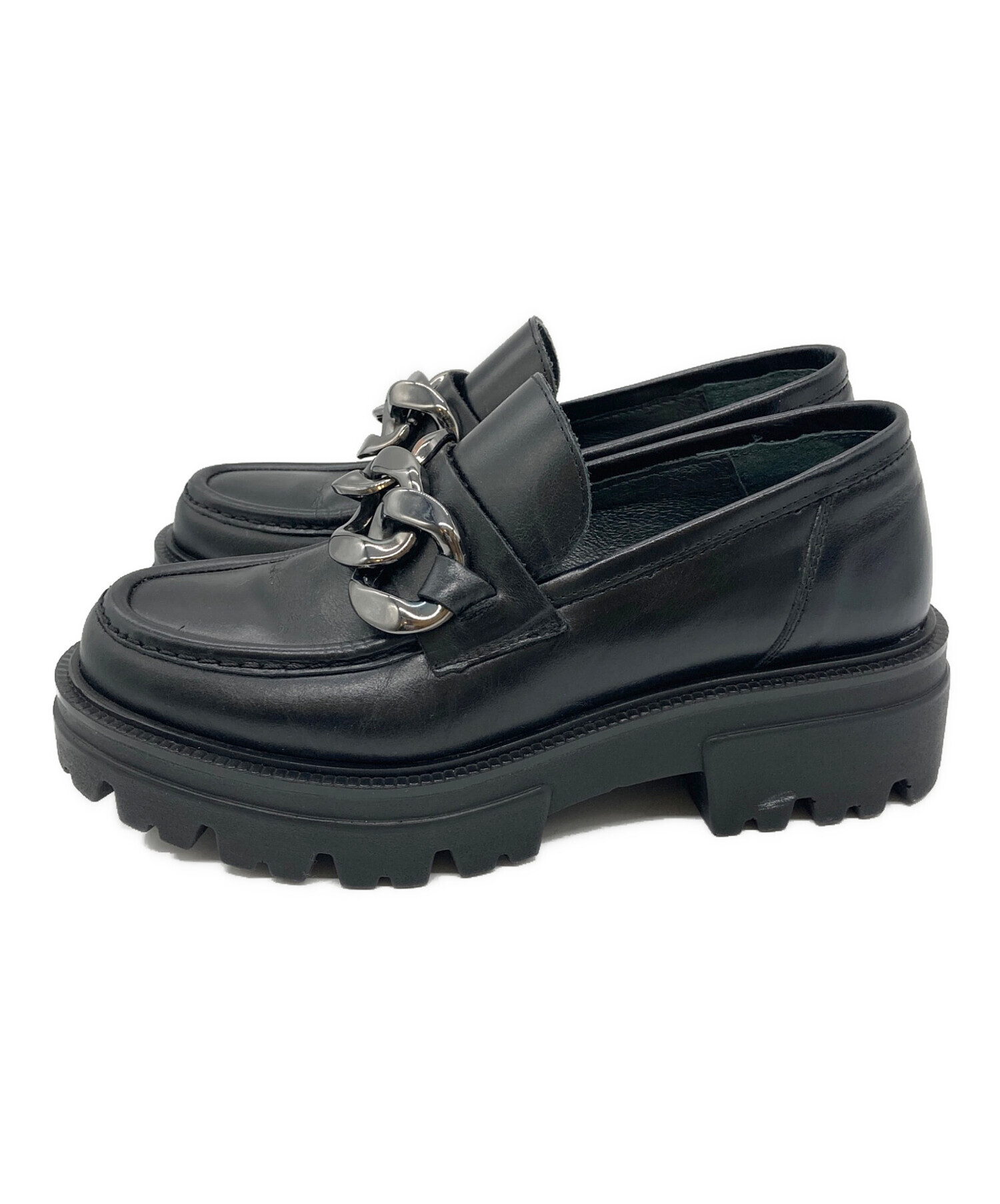 【新品未使用】ボントレ BONTRE 厚底ローファー レディース 39 ブラック 中古・古着通販】CALZADOS BONTRE (ボントレ) 厚底ローファー ブラック