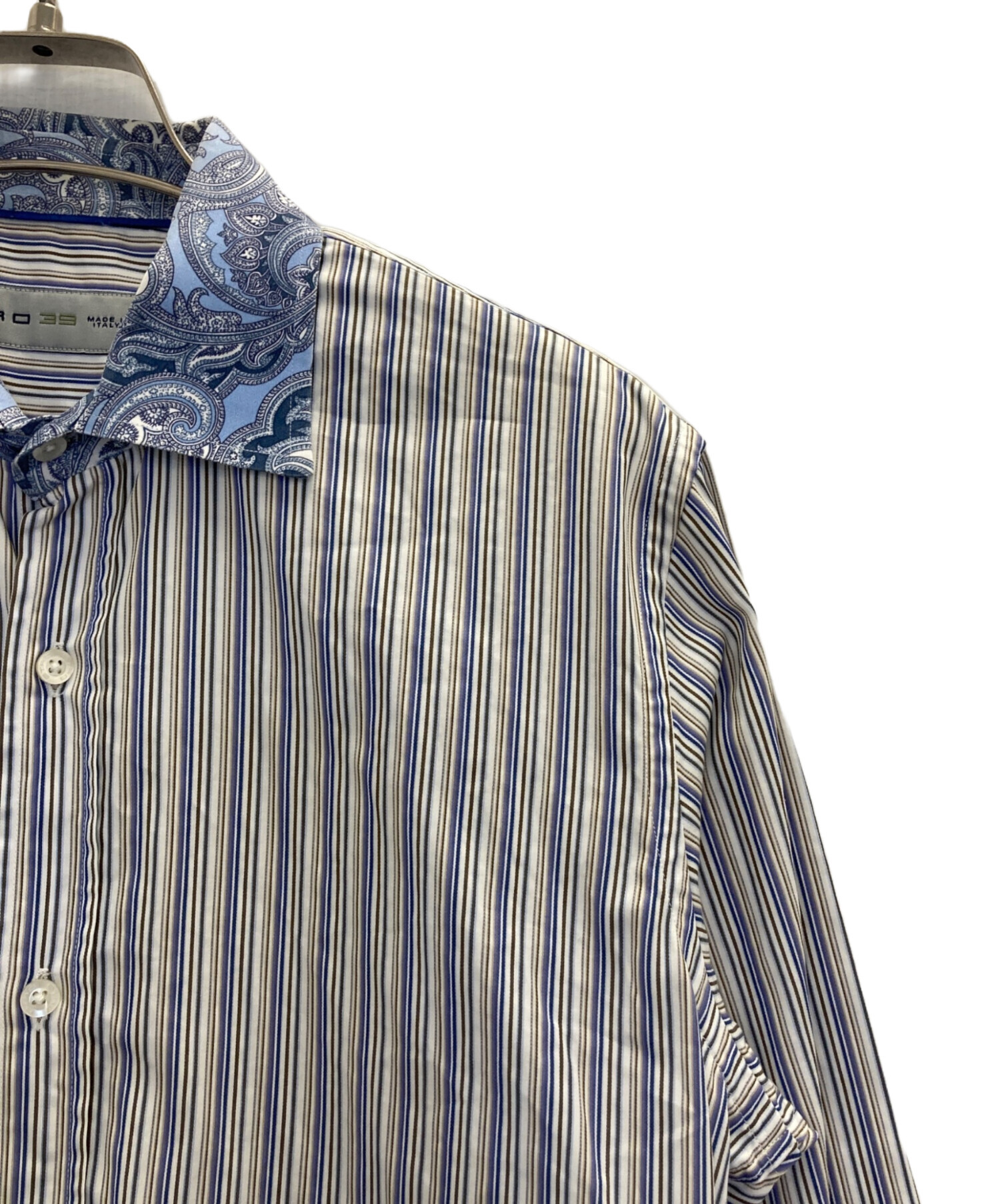 中古・古着通販】ETRO (エトロ) ストライプシャツ ブルー サイズ:SIZE