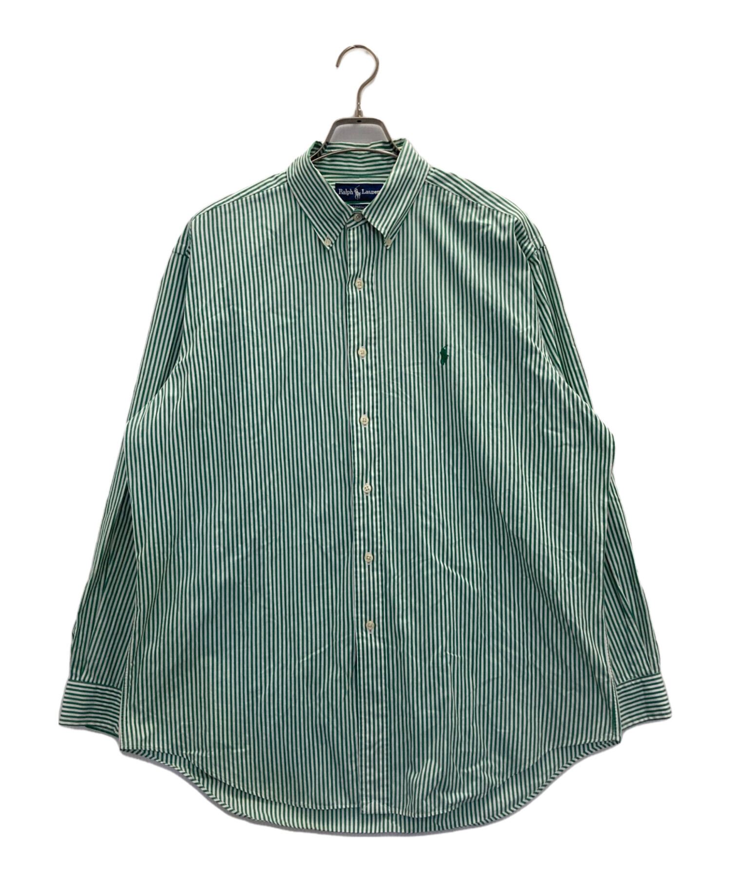 【Ralph Lauren ラルフローレン】ボタンダウンシャツ グリーン L 中古・古着通販】RALPH LAUREN (ラルフローレン) ボタンダウンシャツ