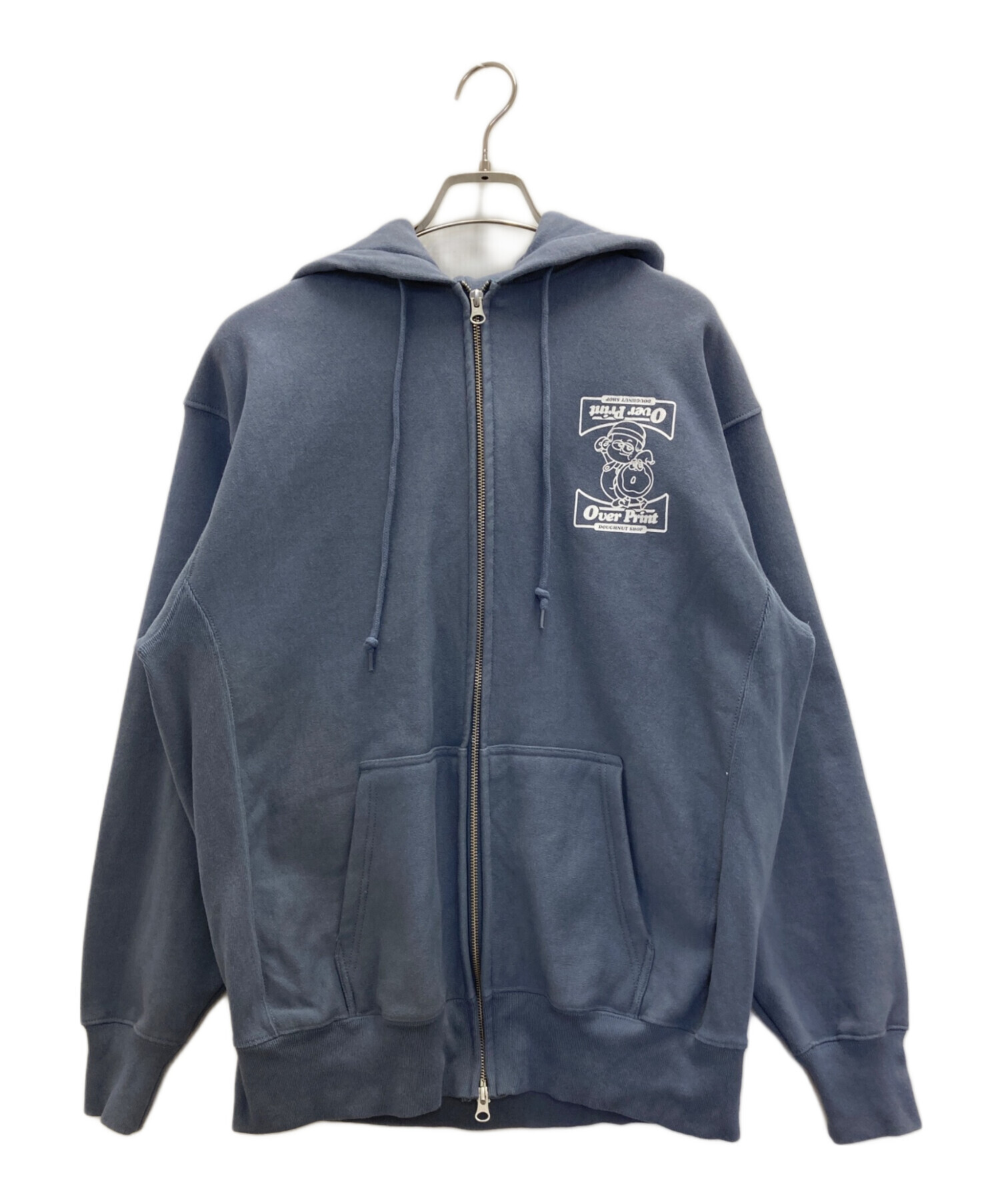 中古・古着通販】overprint (オーバープリント) ジップパーカー グレー