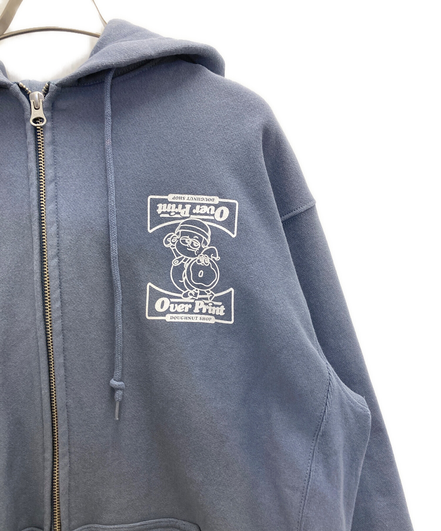 中古・古着通販】overprint (オーバープリント) ジップパーカー グレー 