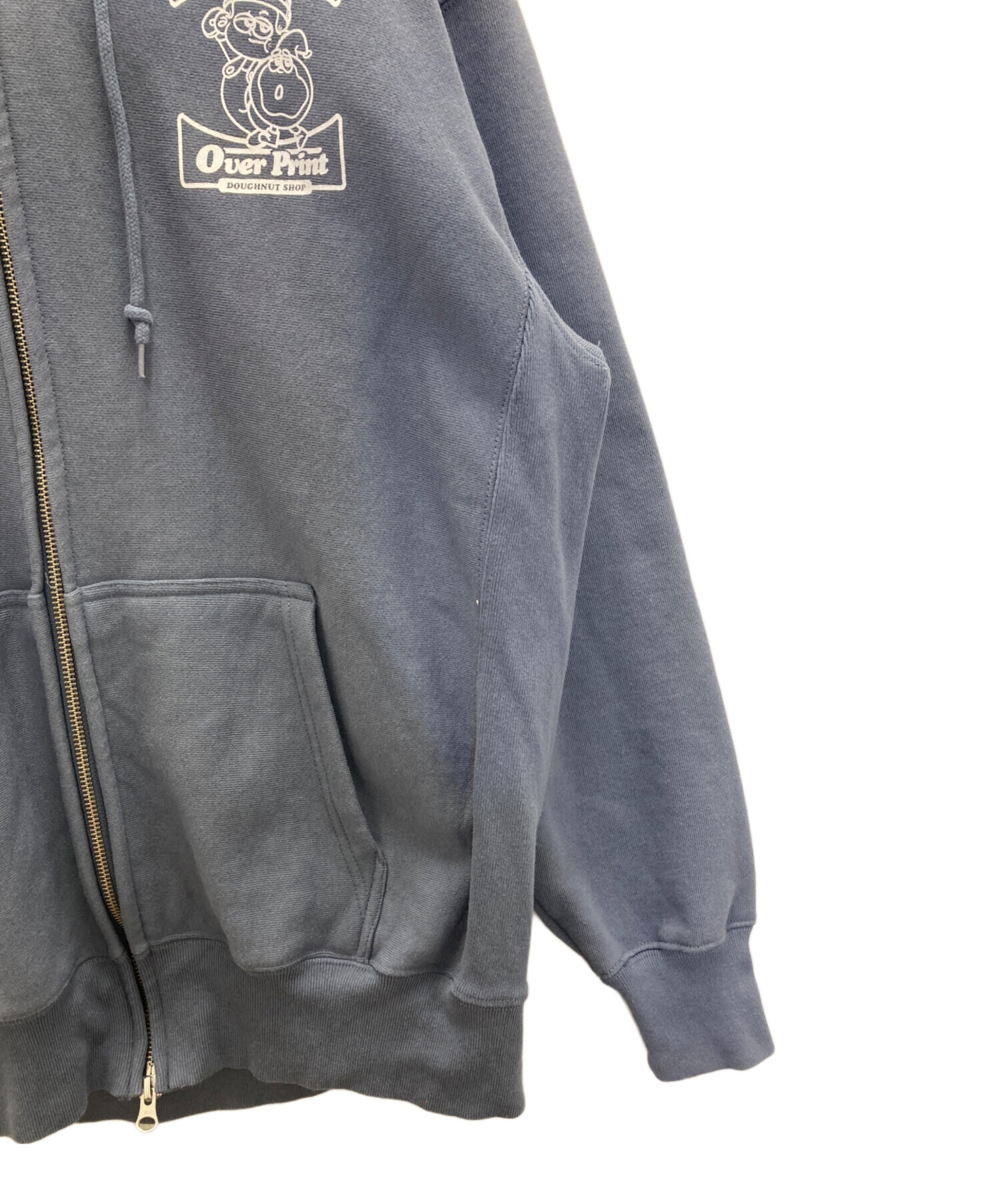 中古・古着通販】overprint (オーバープリント) ジップパーカー グレー 