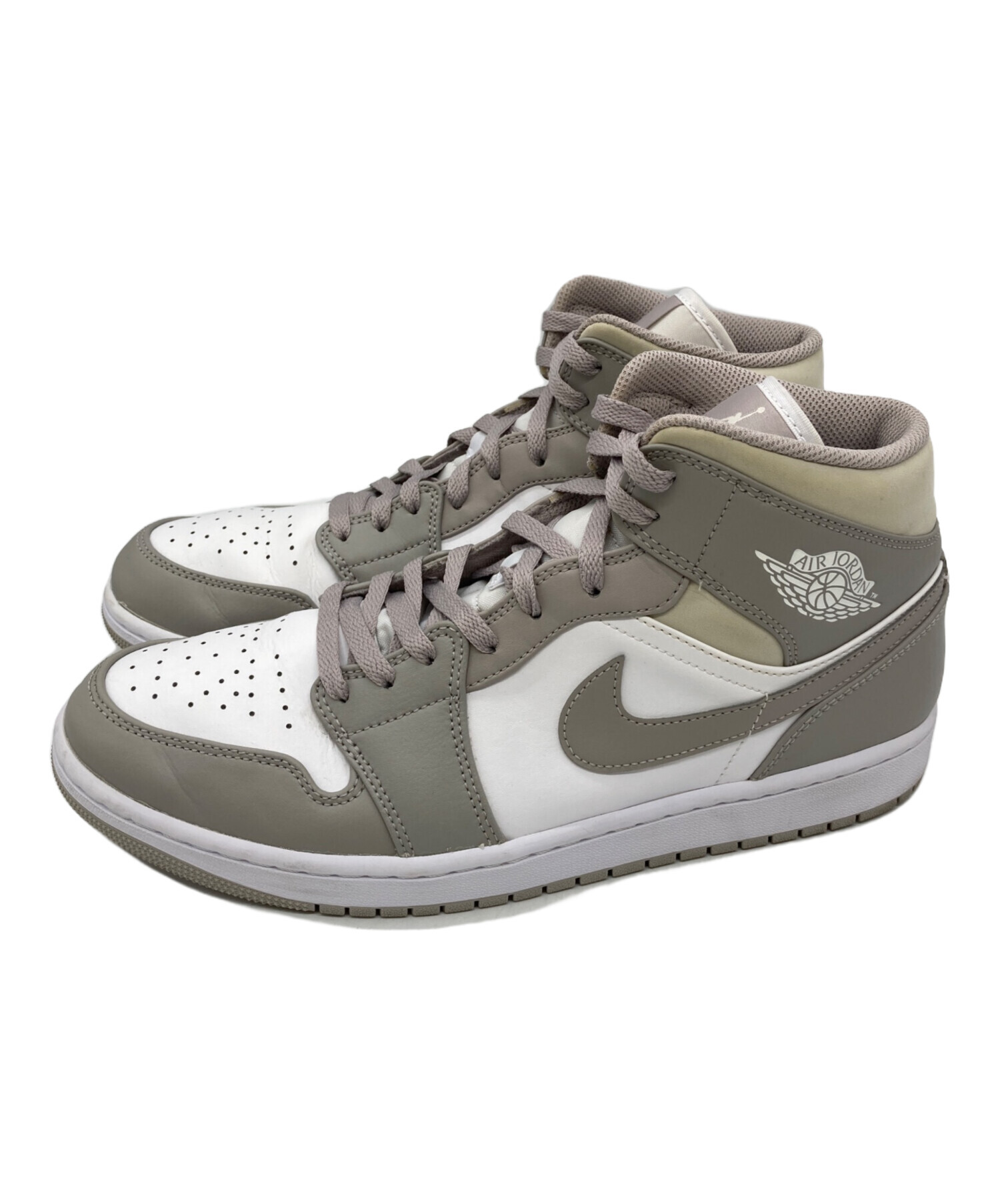 中古・古着通販】NIKE (ナイキ) Air Jordan 1 Mid Linen グレー サイズ 
