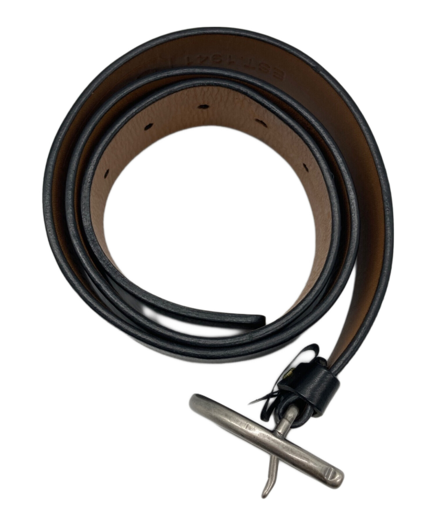 中古・古着通販】COACH (コーチ) Cロゴバックルレザーベルト ブラック