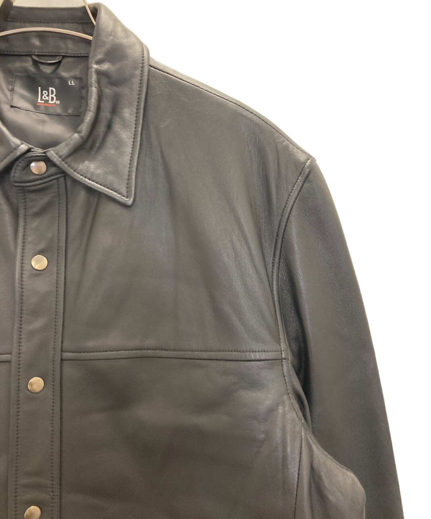 中古・古着通販】L&B (エルアンドビー) 90s LAMB LEATHER SHIRT JACKET