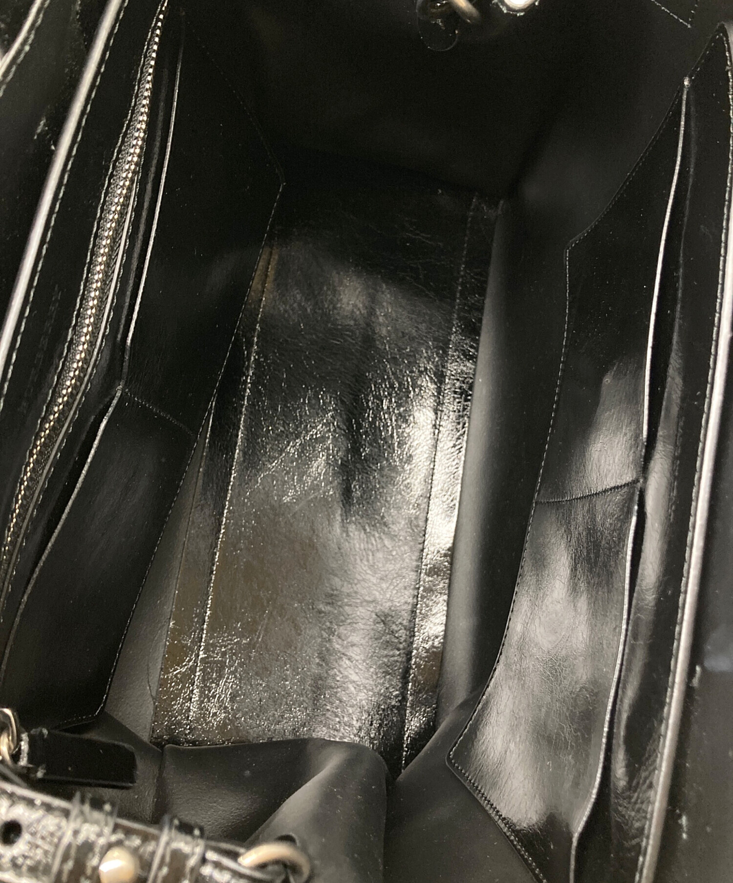 バーバリー　2way　バッグ 中古・古着通販】BURBERRY (バーバリー) パテントレザー2WAYバッグ