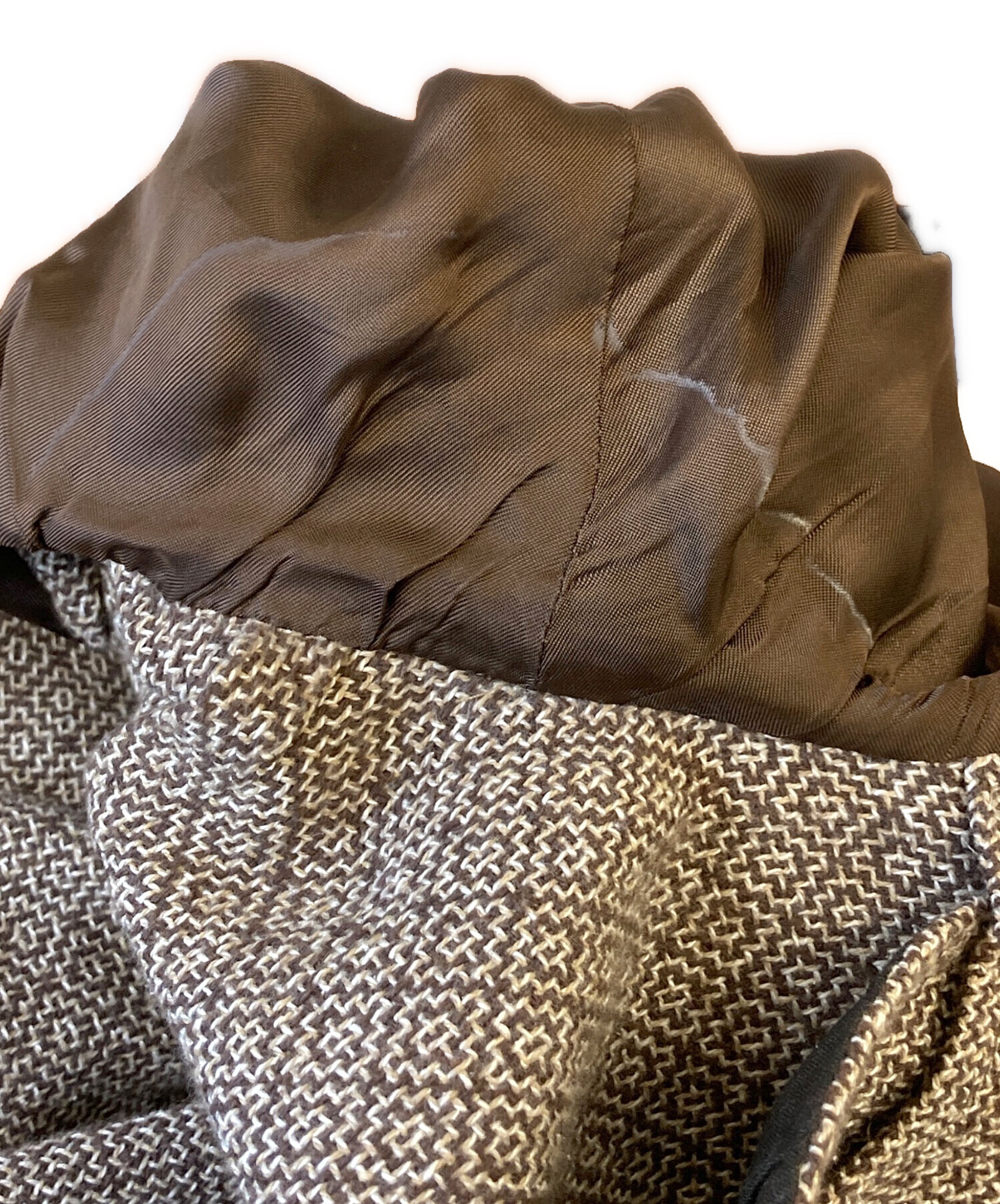 中古・古着通販】LARDINI (ラルディーニ) シルク混 ベージュ チェック 中古・古着通販】LARDINI (ラルディーニ) シルク混 ベージュ チェック