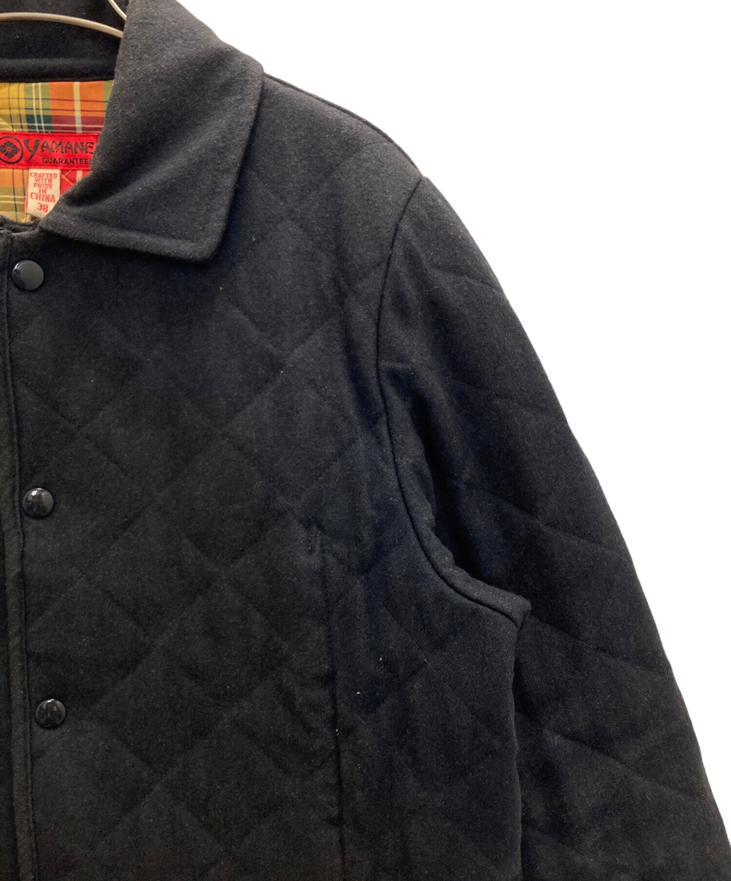 ＊エヴィス EVISU バックカモメ キルティング ジャケット アウター 38 中古・古着通販】EVISU (エヴィス) キルティングジャケット ブラック