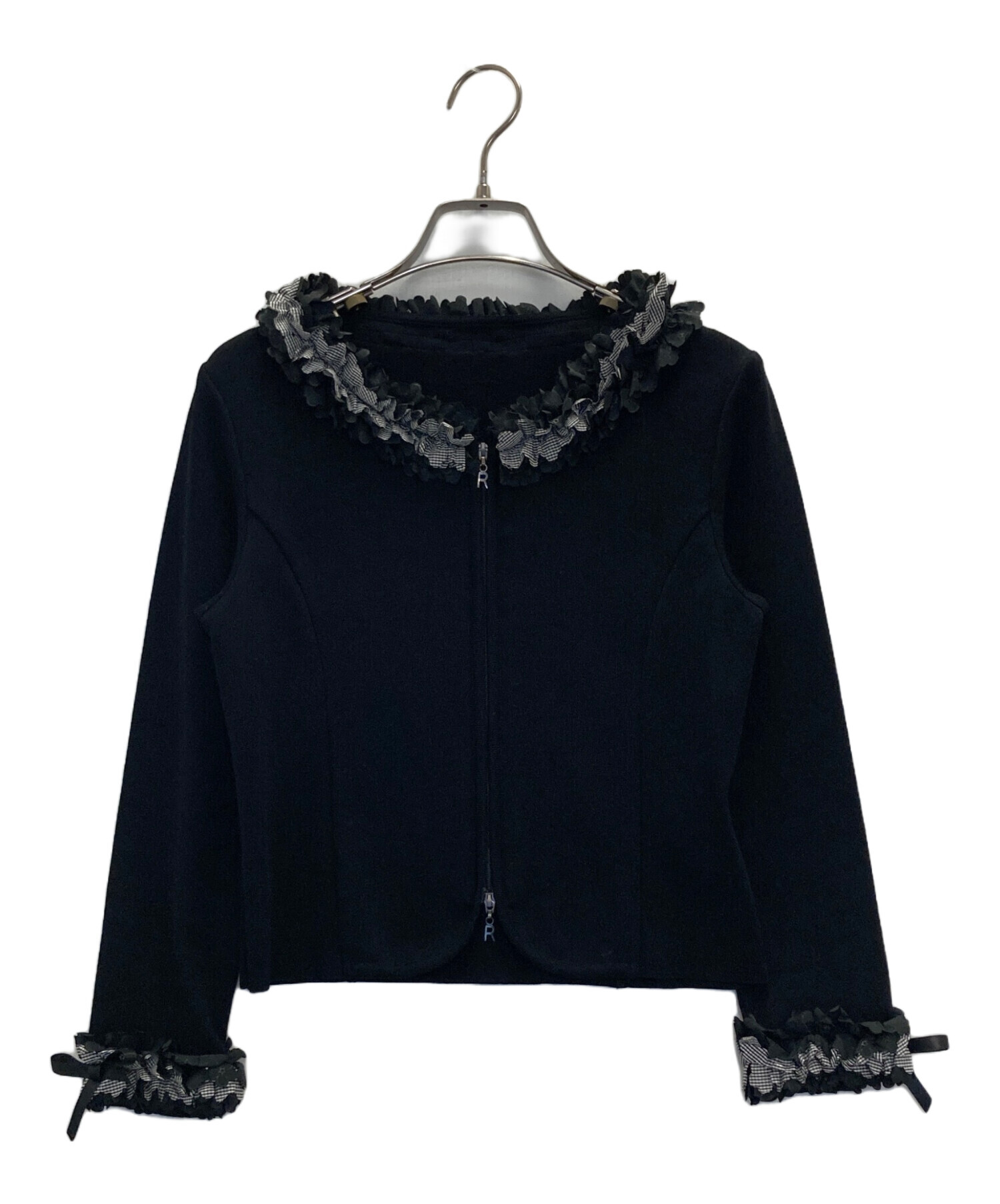 新品【Reneルネ】定価42,000円リボン付きカーディガン36 新品【Reneルネ】定価42,リボン付きカーディガン36