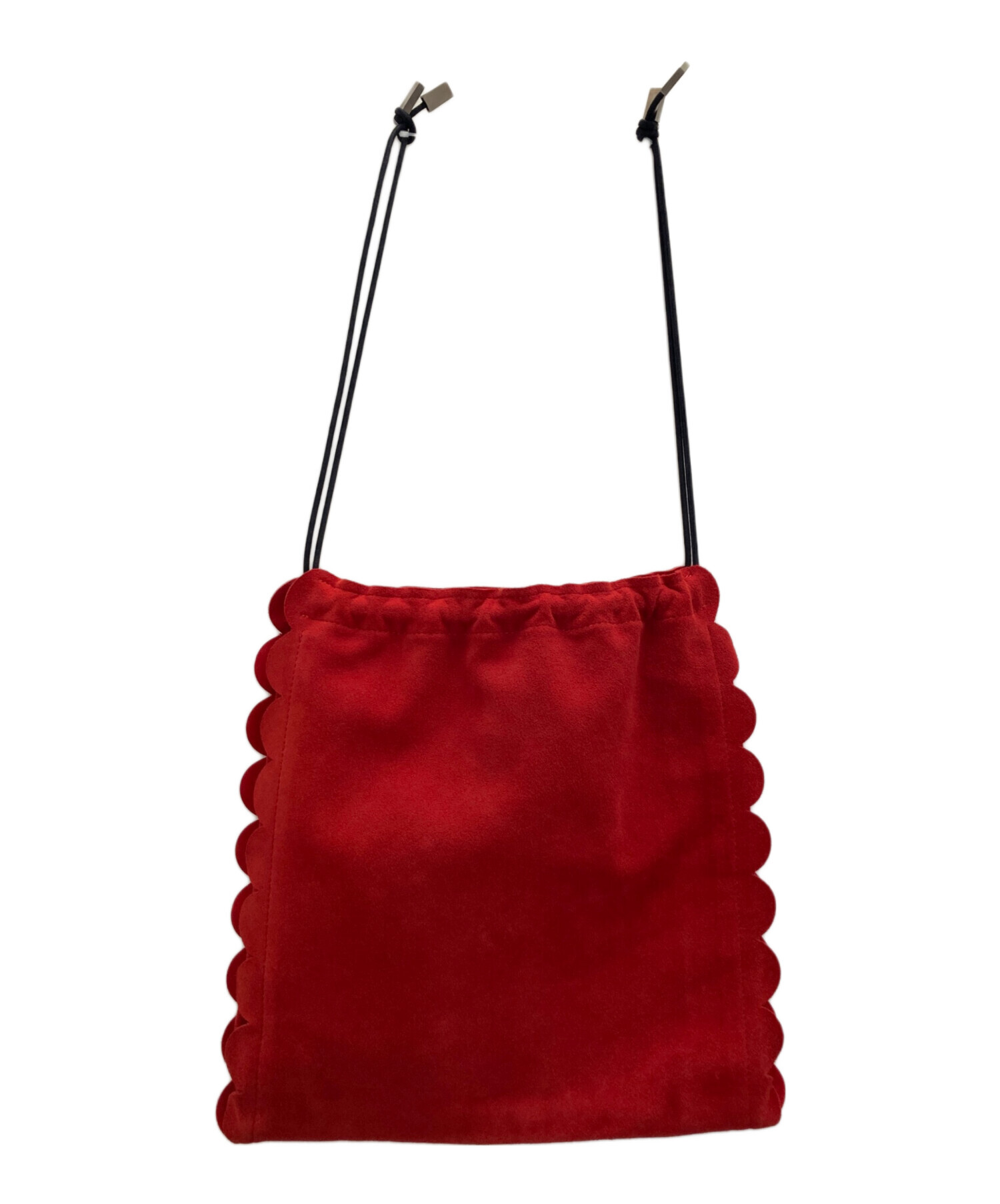 中古・古着通販】LUDLOW (ラドロー) スカラップ巾着バッグ レッド