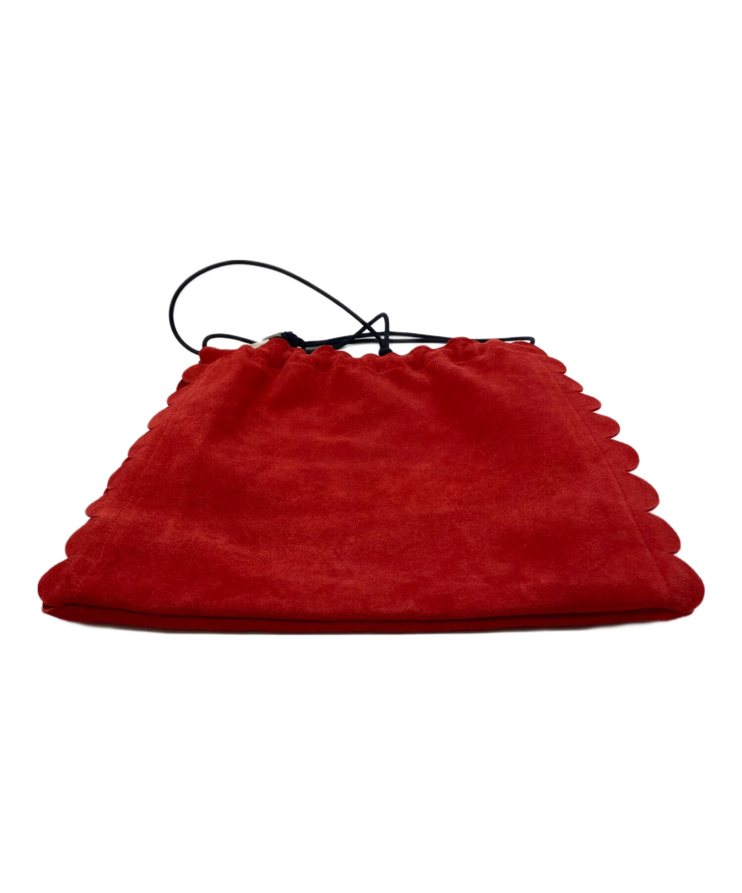 中古・古着通販】LUDLOW (ラドロー) スカラップ巾着バッグ レッド