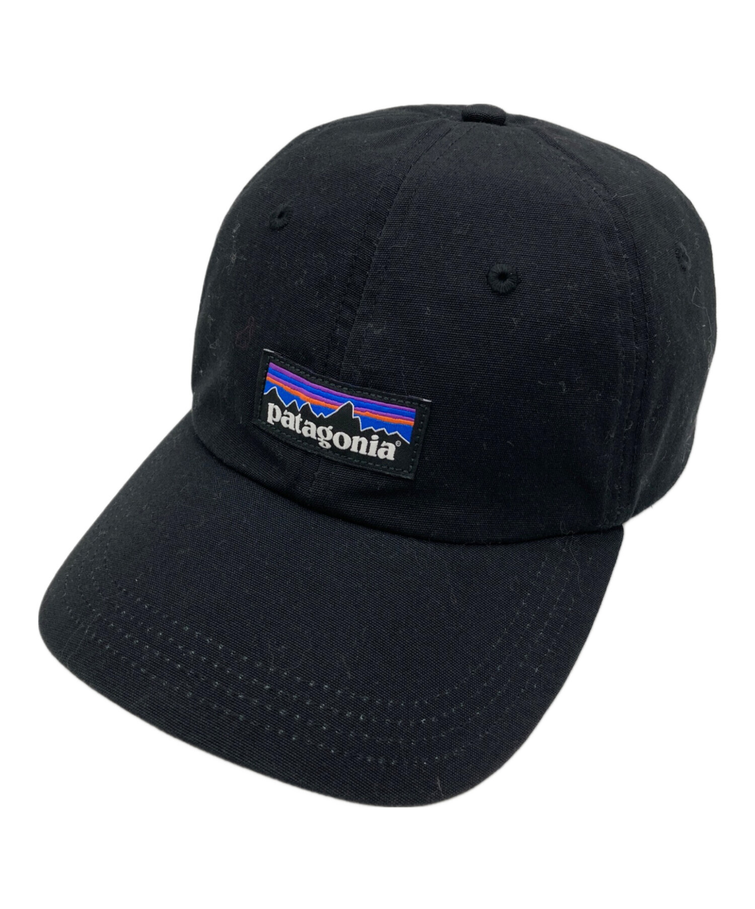 【激レア】Patagonia パタゴニア 刺繍キャップ ブラック フリーサイズ パタゴニア patagonia キャップ 帽子 ベースボールキャップ メッシュ