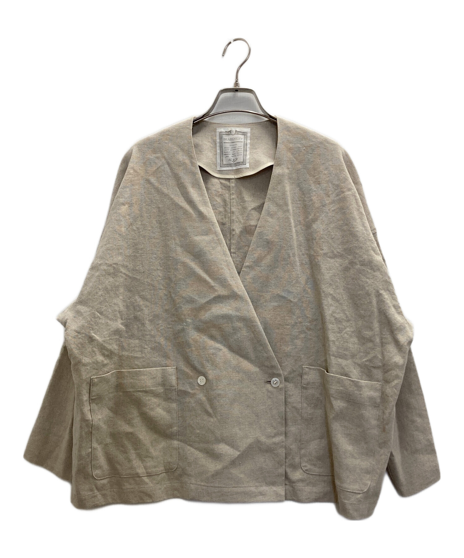 中古・古着通販】BEARDSLEY (ビアズリー) リネンジャケット ベージュ