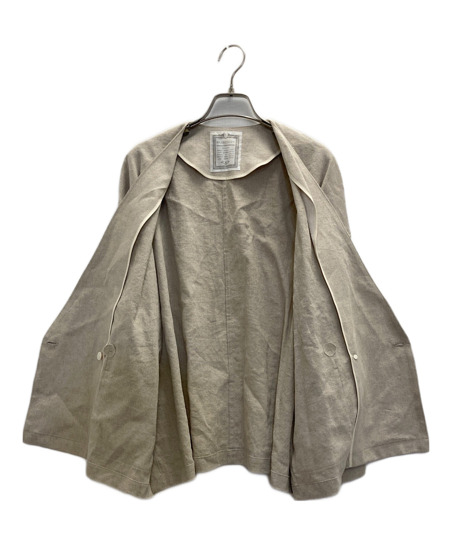 中古・古着通販】BEARDSLEY (ビアズリー) リネンジャケット ベージュ