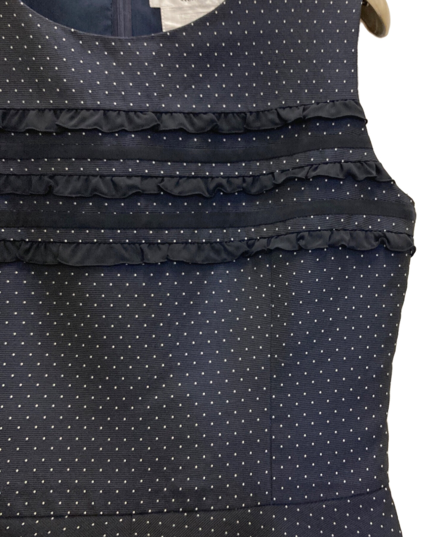 中古・古着通販】Rene (ルネ) ドットワンピース ネイビー サイズ:38