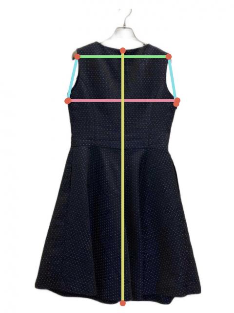 中古・古着通販】Rene (ルネ) ドットワンピース ネイビー サイズ:38