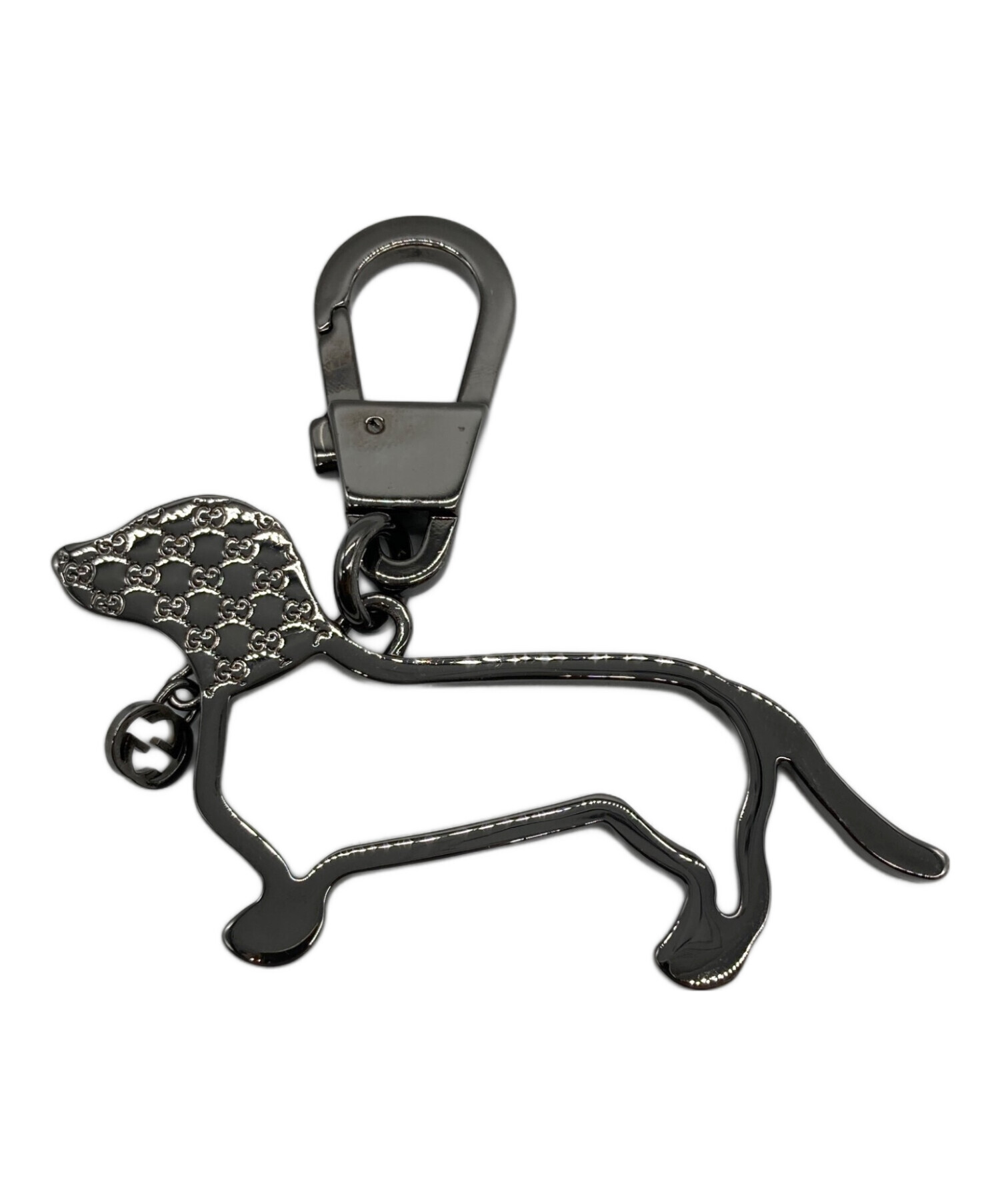 中古・古着通販】GUCCI (グッチ) ドッグモチーフキーホルダー シルバー