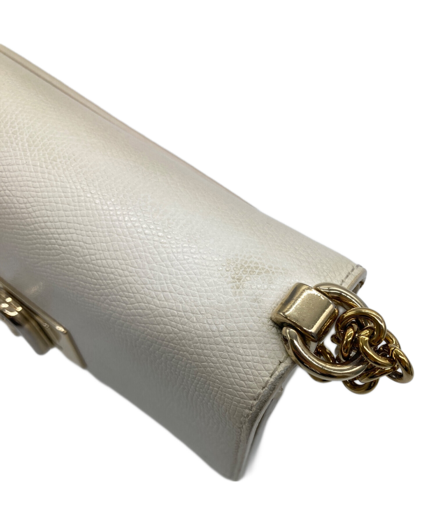 中古・古着通販】FURLA (フルラ) チェーンショルダーバッグ ホワイト