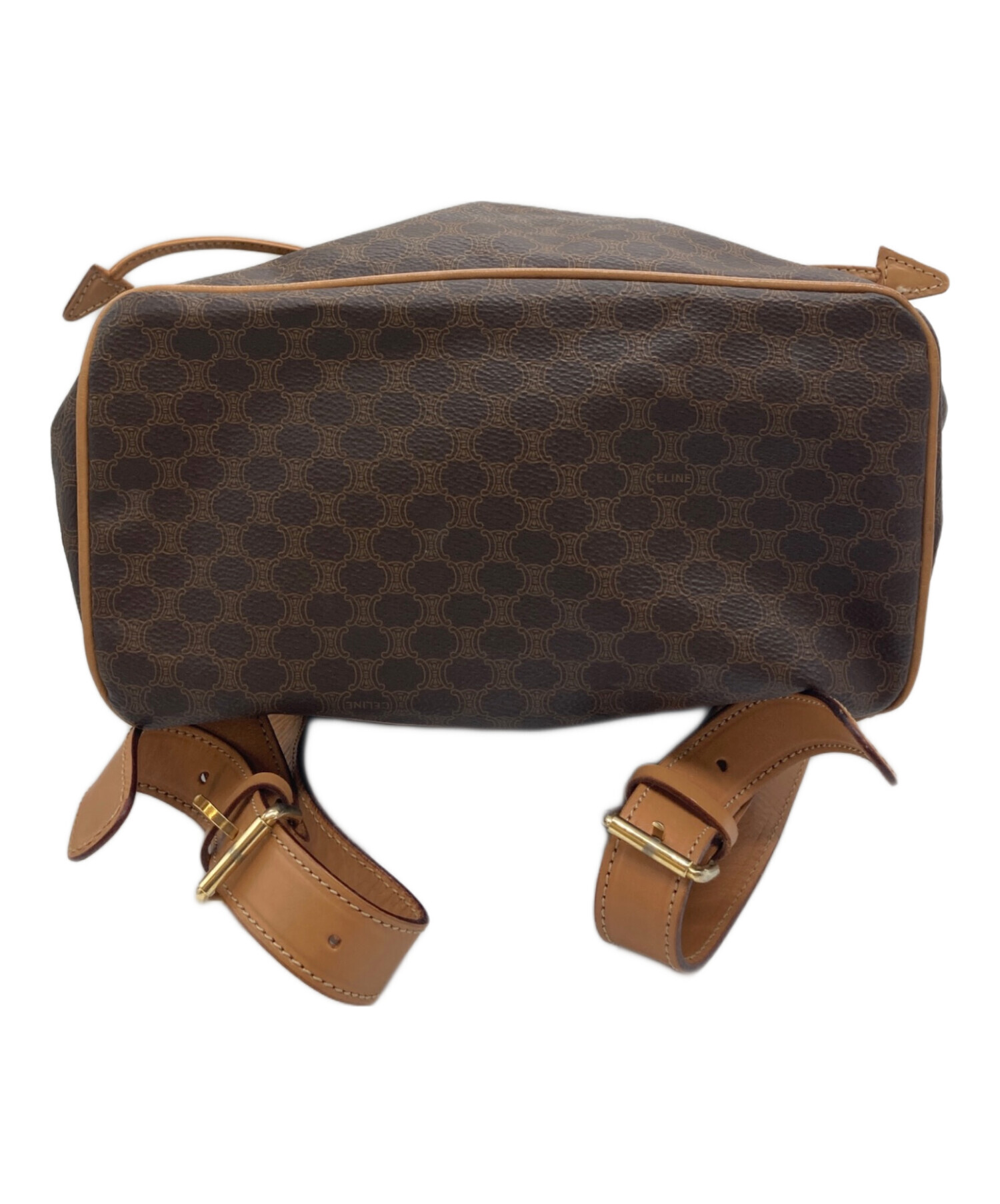 セリーヌ CELINE リュック・デイパック マカダム ダブルバックパック 2WAY ブラウン セリーヌ CELINE マカダムバックパック ブラウン PVC レディース