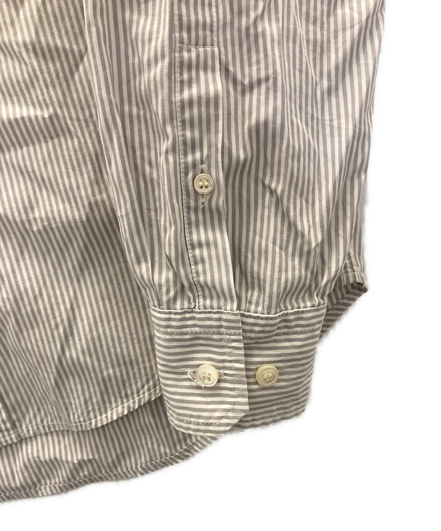中古・古着通販】UNUSED (アンユーズド) ストライプシャツ グレー