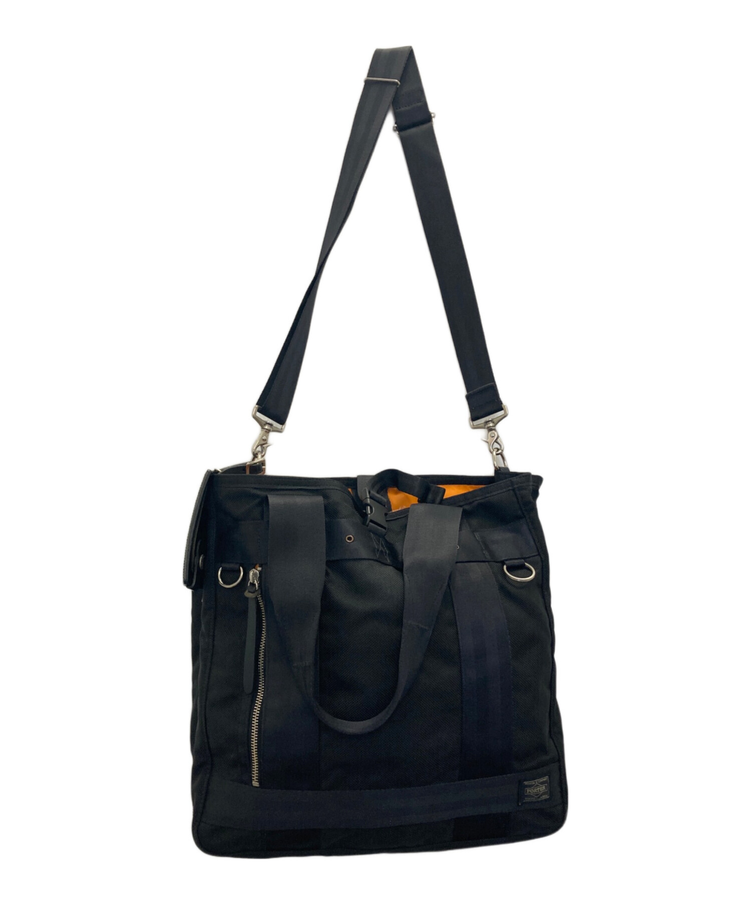 未使用✨ポーター ヒート トートバッグ ショルダーバッグ 2way ブラック 中古・古着通販】PORTER (ポーター) ヒート2WAYショルダーバッグ