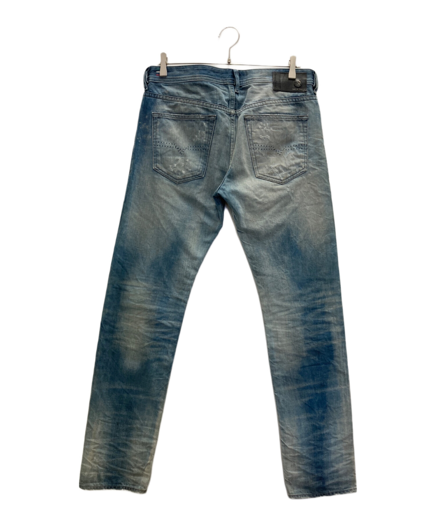 中古・古着通販】DIESEL (ディーゼル) ダメージデニムパンツ ブルー 