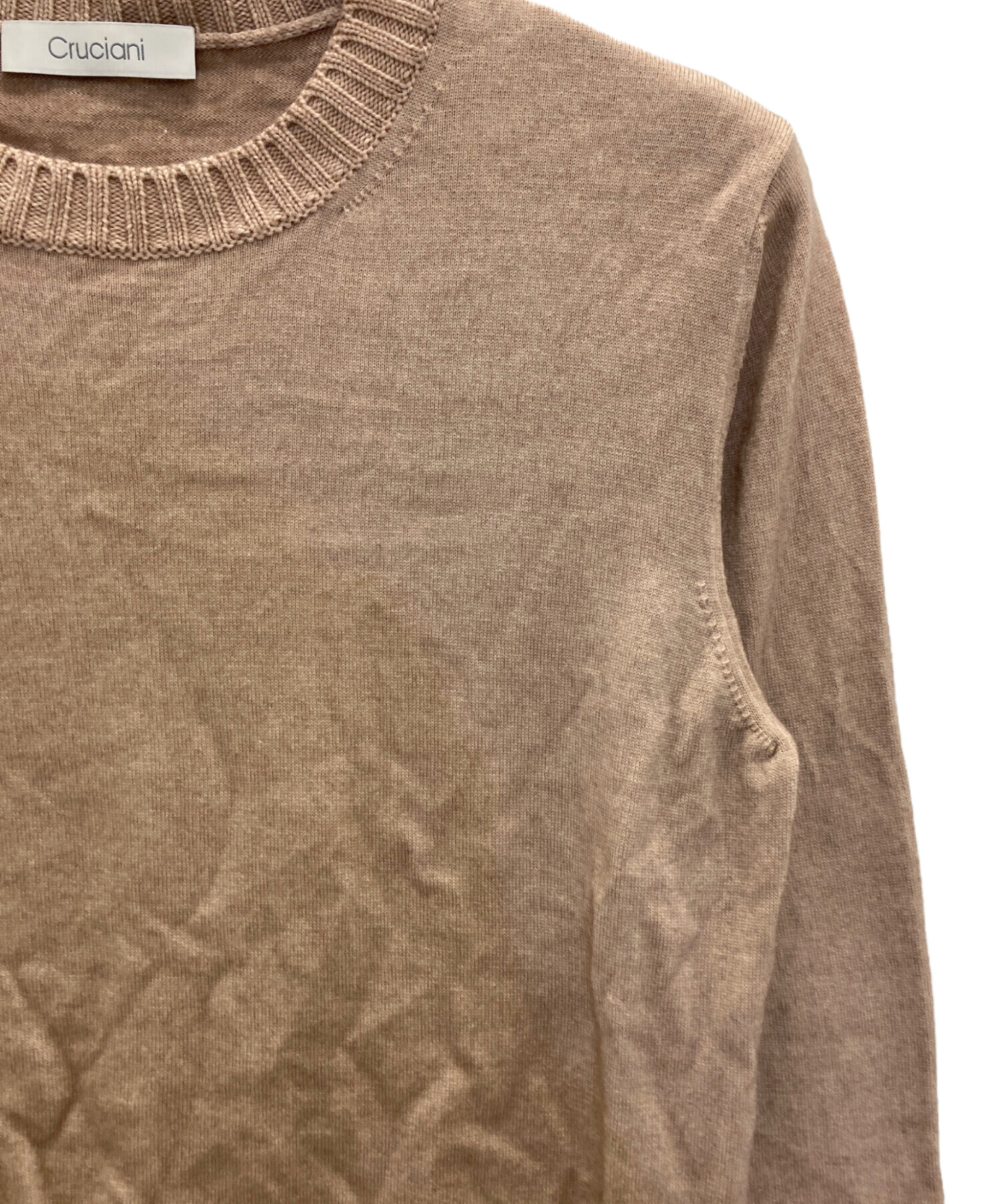 中古・古着通販】CRUCIANI (クルチアーニ) ウールニット ベージュ