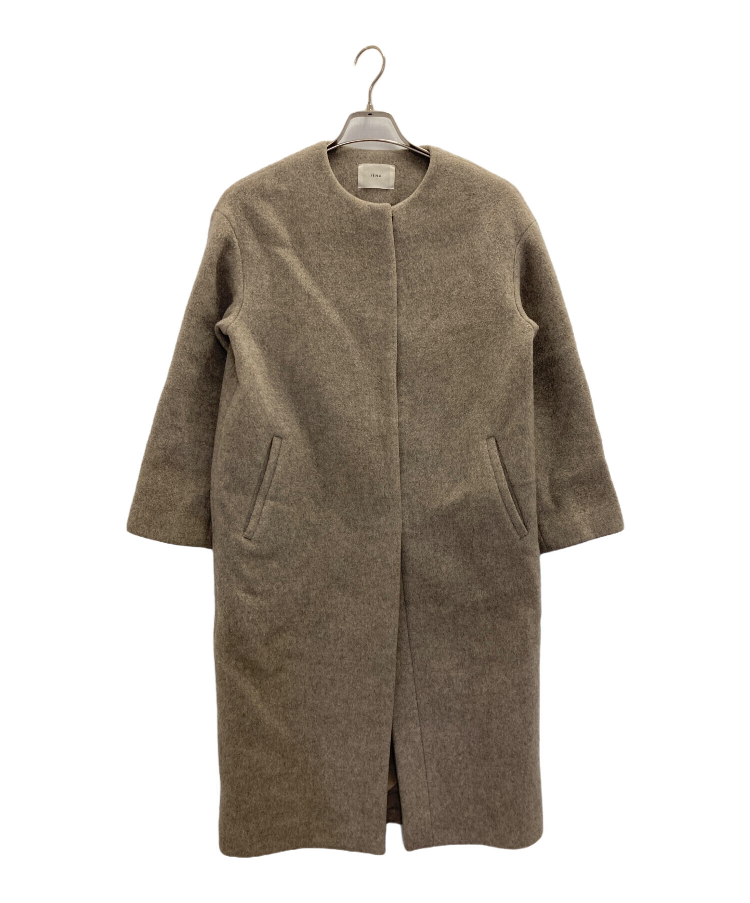 中古・古着通販】IENA (イエナ) ラムウールノーカラーロングコート