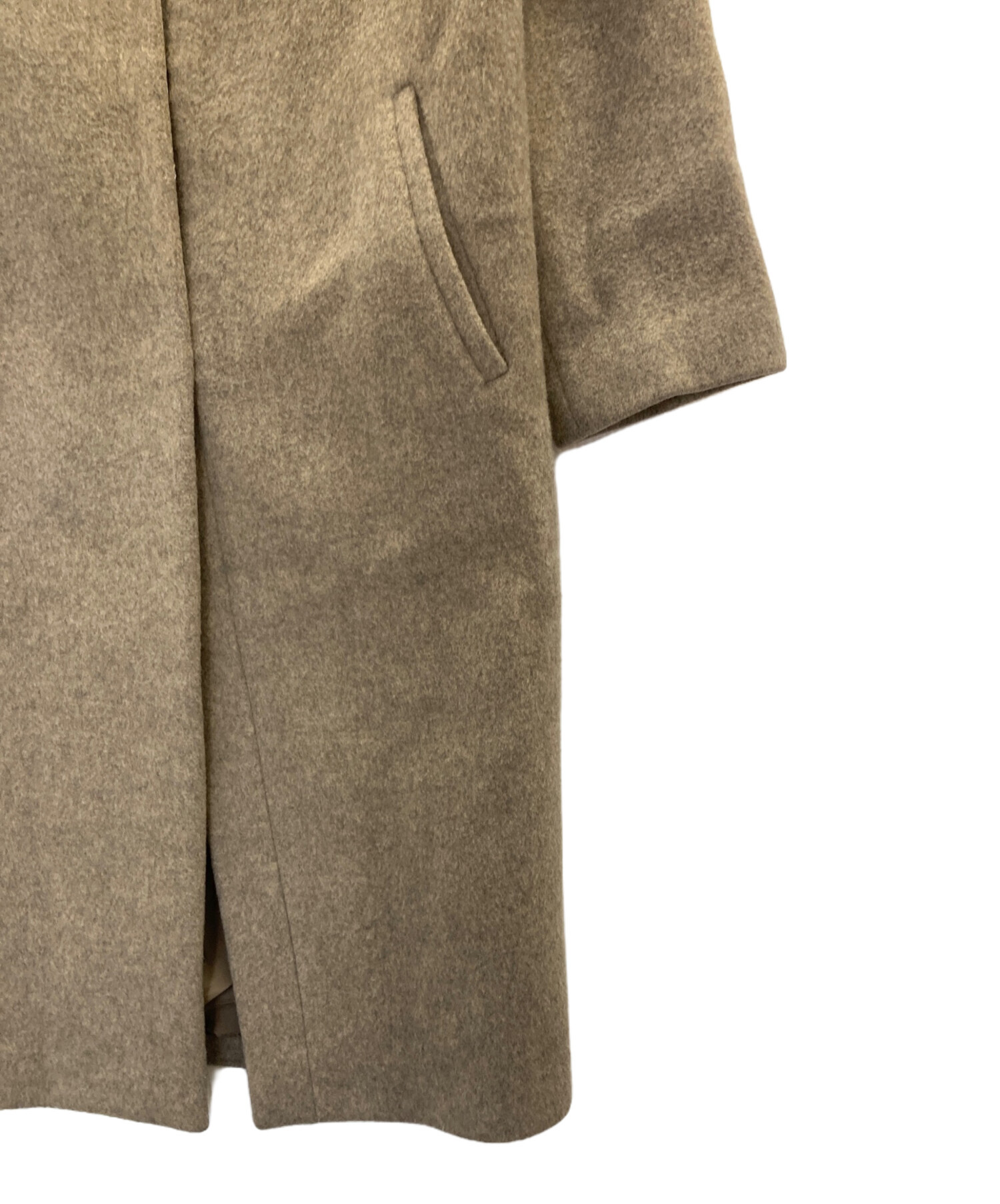 中古・古着通販】IENA (イエナ) ラムウールノーカラーロングコート