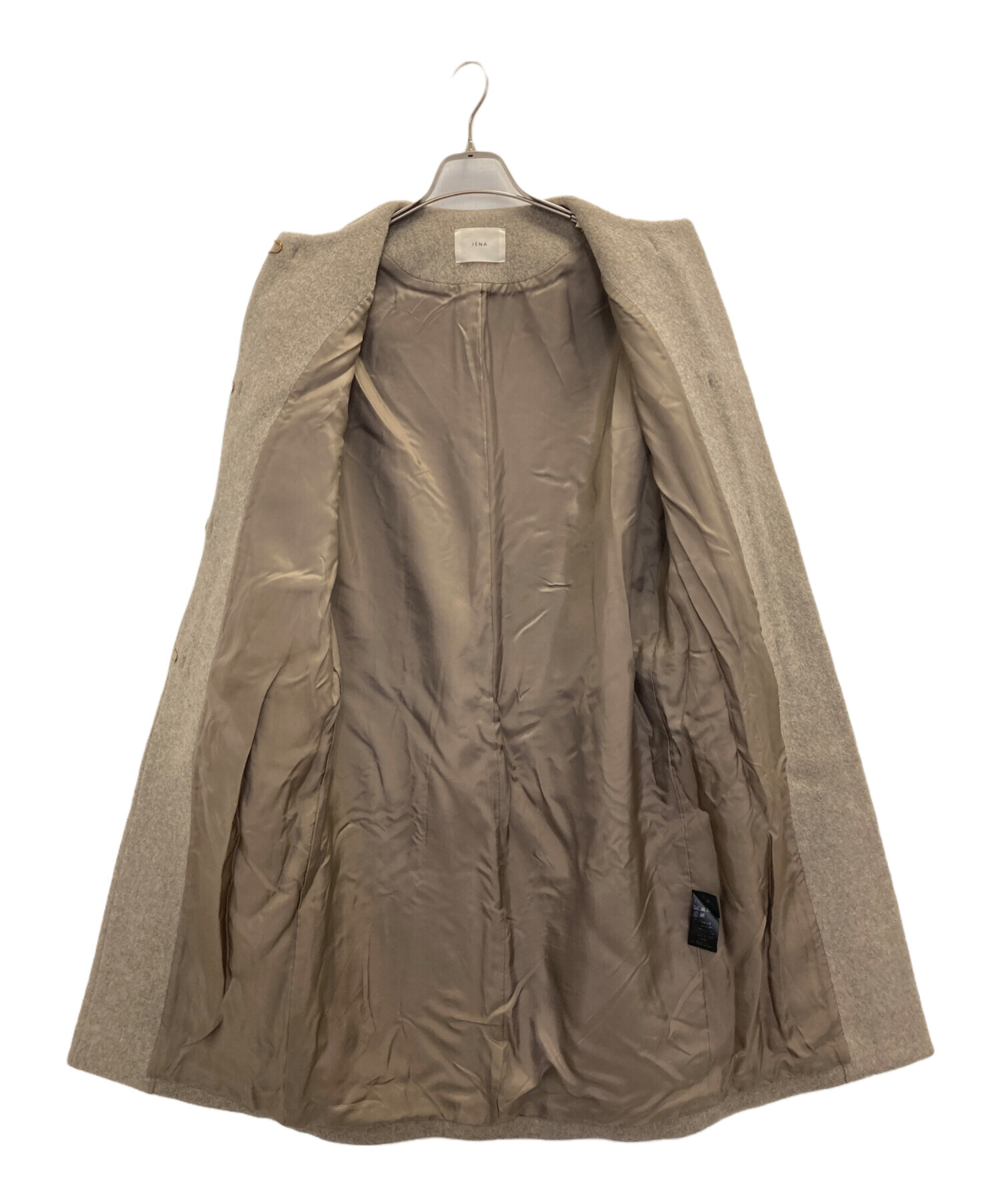 中古・古着通販】IENA (イエナ) ラムウールノーカラーロングコート