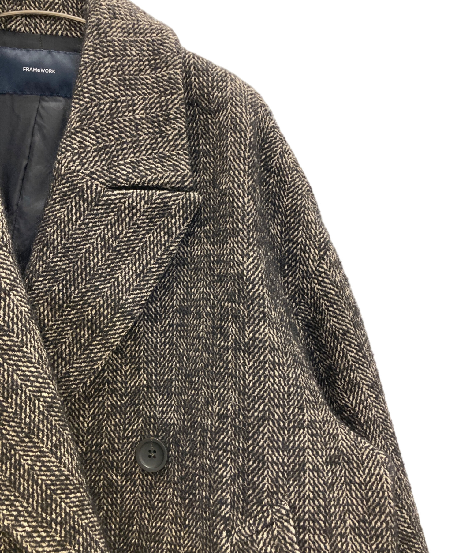 中古・古着通販】FRAMeWORK (フレームワーク) TWEEDショートコート