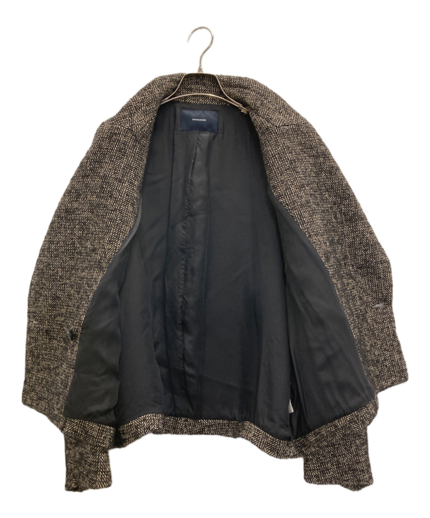 中古・古着通販】FRAMeWORK (フレームワーク) TWEEDショートコート