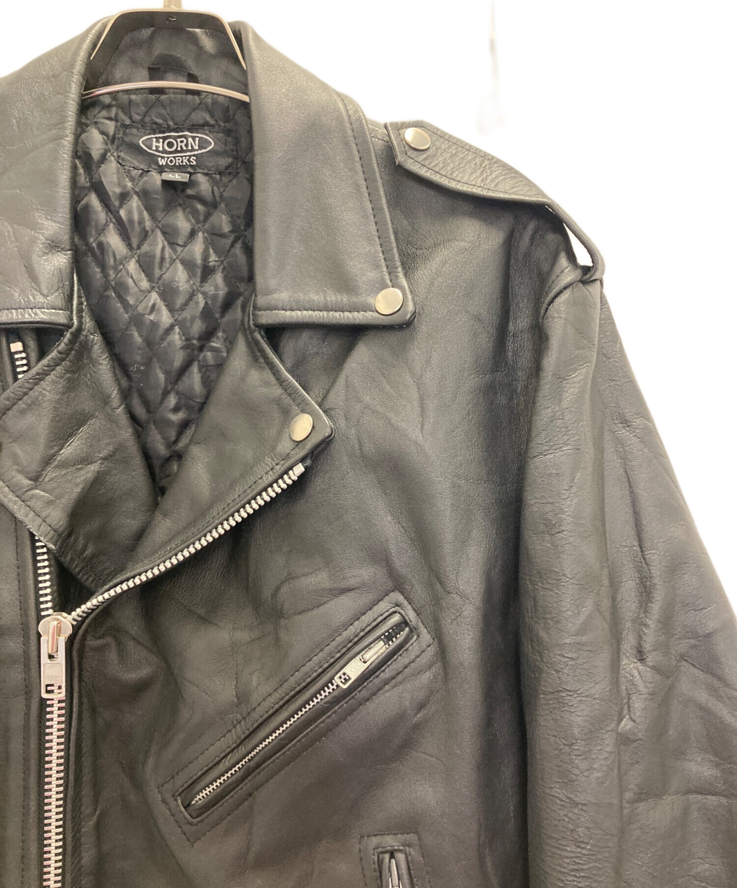 中古・古着通販】HORN WORKS (ホーンワークス) ダブルレザーライダース