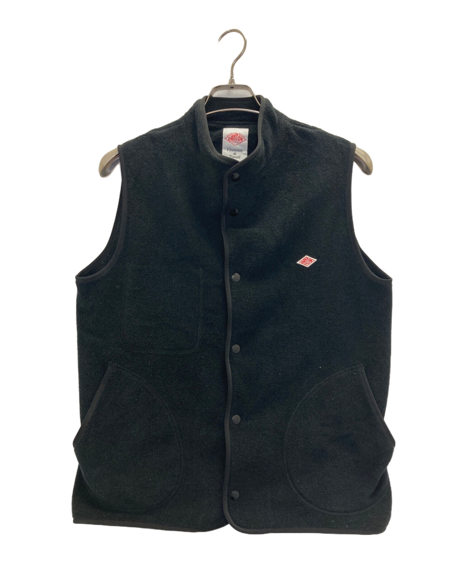 DANTON ブラック フリースベスト 36 中古・古着通販】DANTON (ダントン) フリースベスト ブラック サイズ