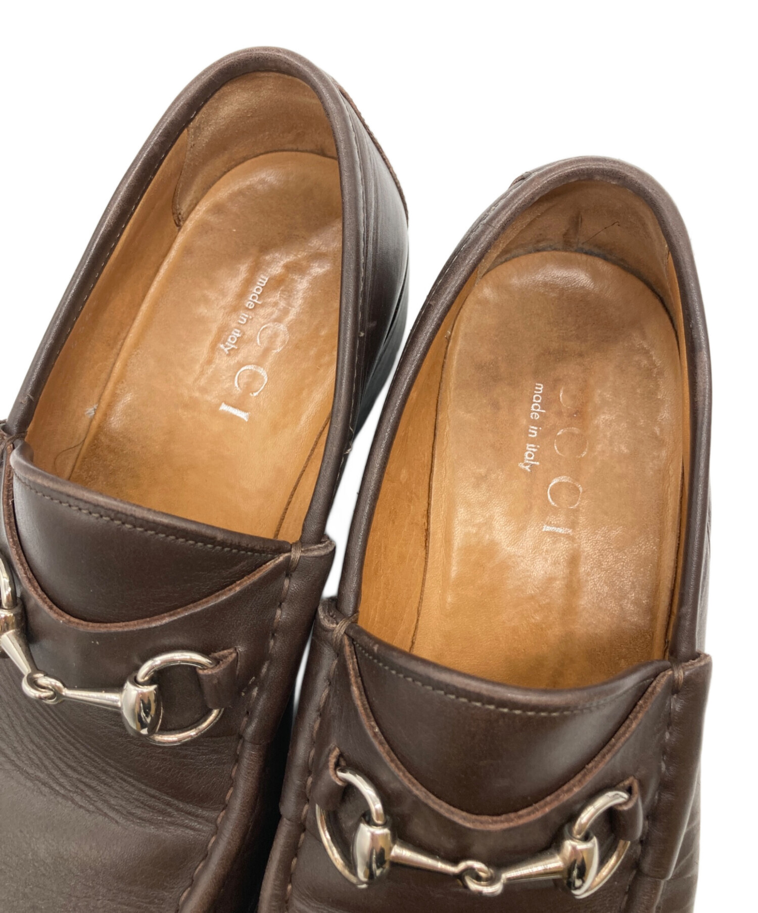 中古・古着通販】GUCCI (グッチ) ホースビットローファー ブラウン