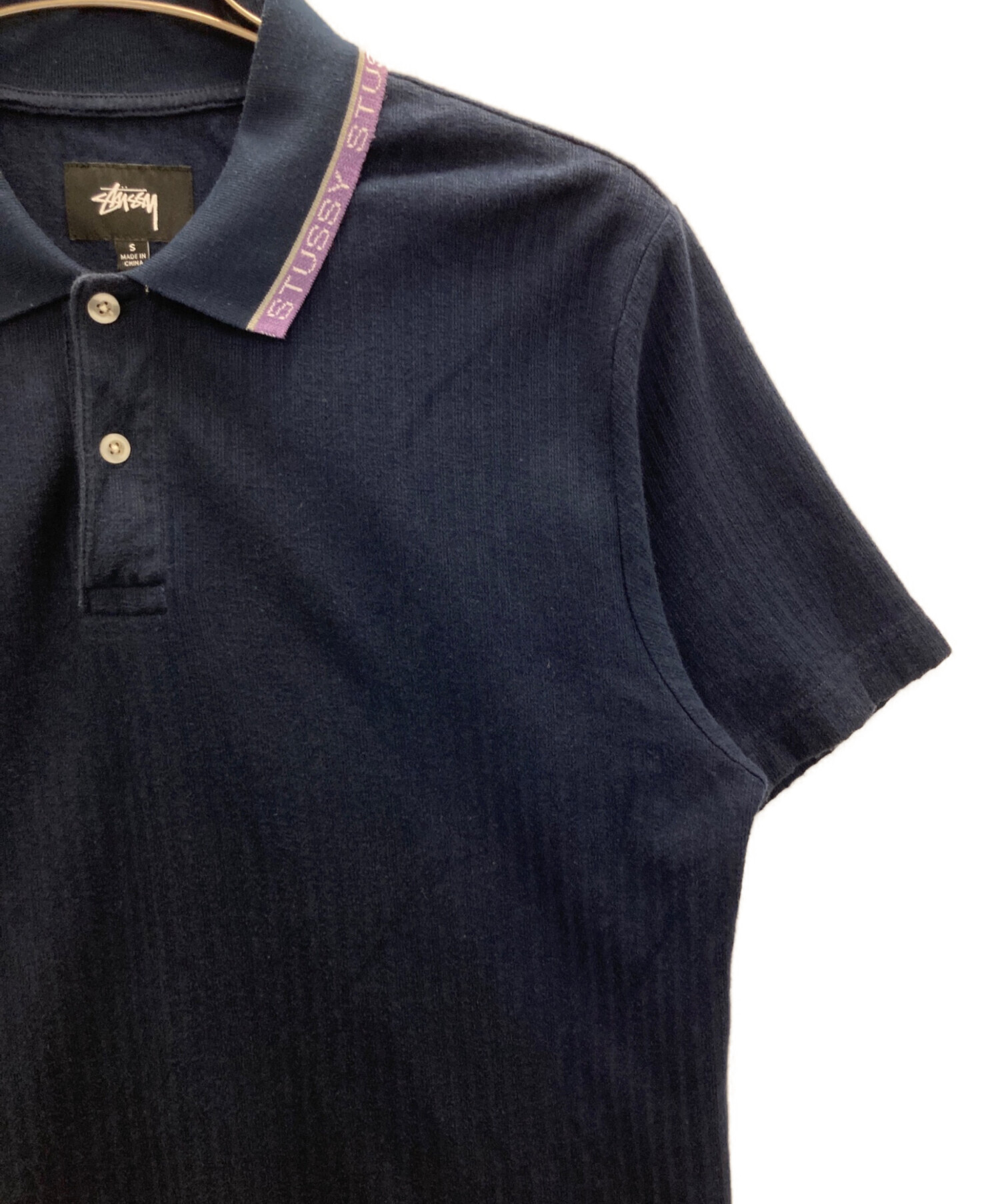 中古・古着通販】stussy (ステューシー) ポロシャツ ネイビー サイズ:S