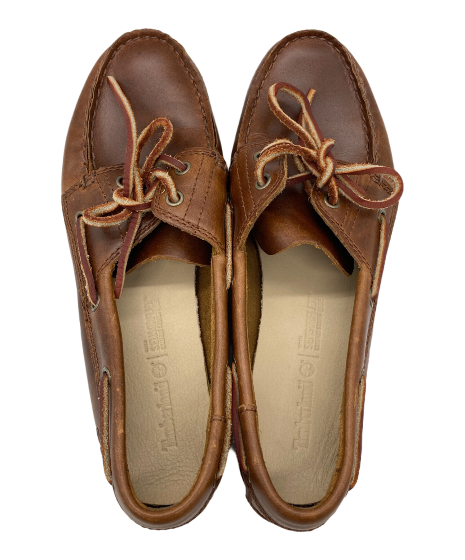 ティンバーランド　ブラウンレザー デッキシューズ Timberland ティンバーランド デッキシューズ 27 5cm ブラウン レザー