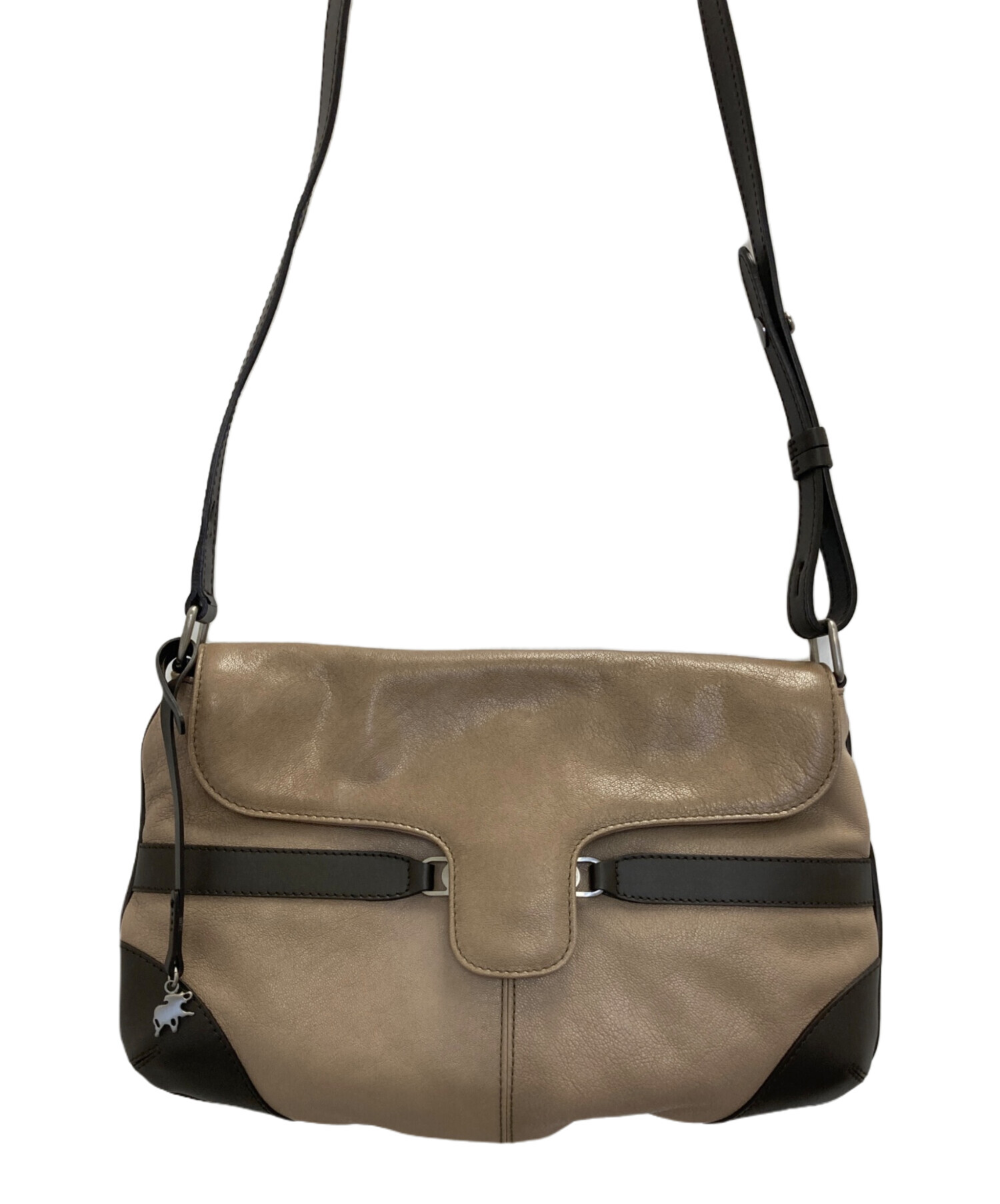 レアなハンティングワールド　レザーショルダーバッグ 中古・古着通販】HUNTING WORLD (ハンティングワールド) レザー